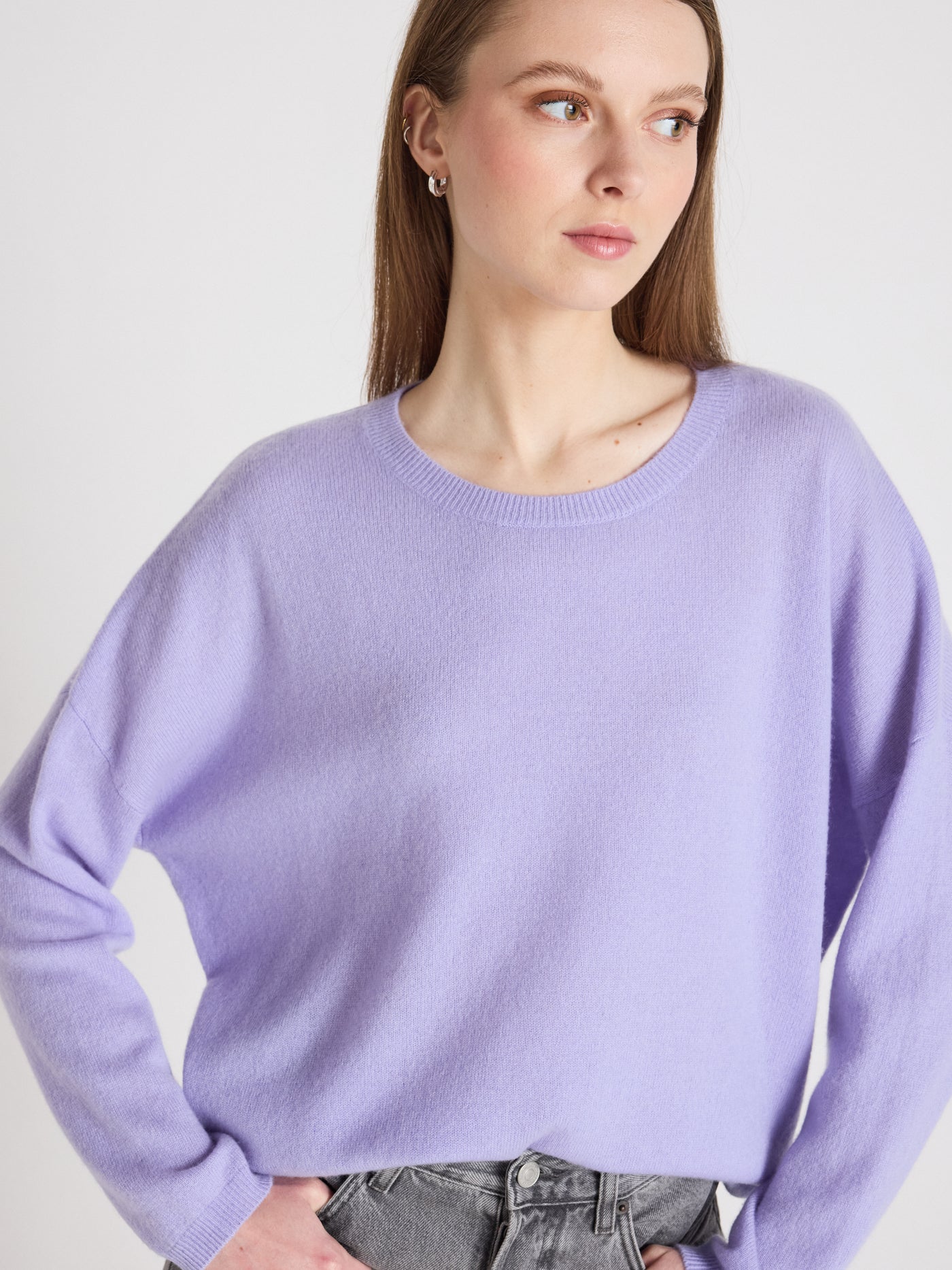 kaira - Cashmere round neck sweater - sweet lavender