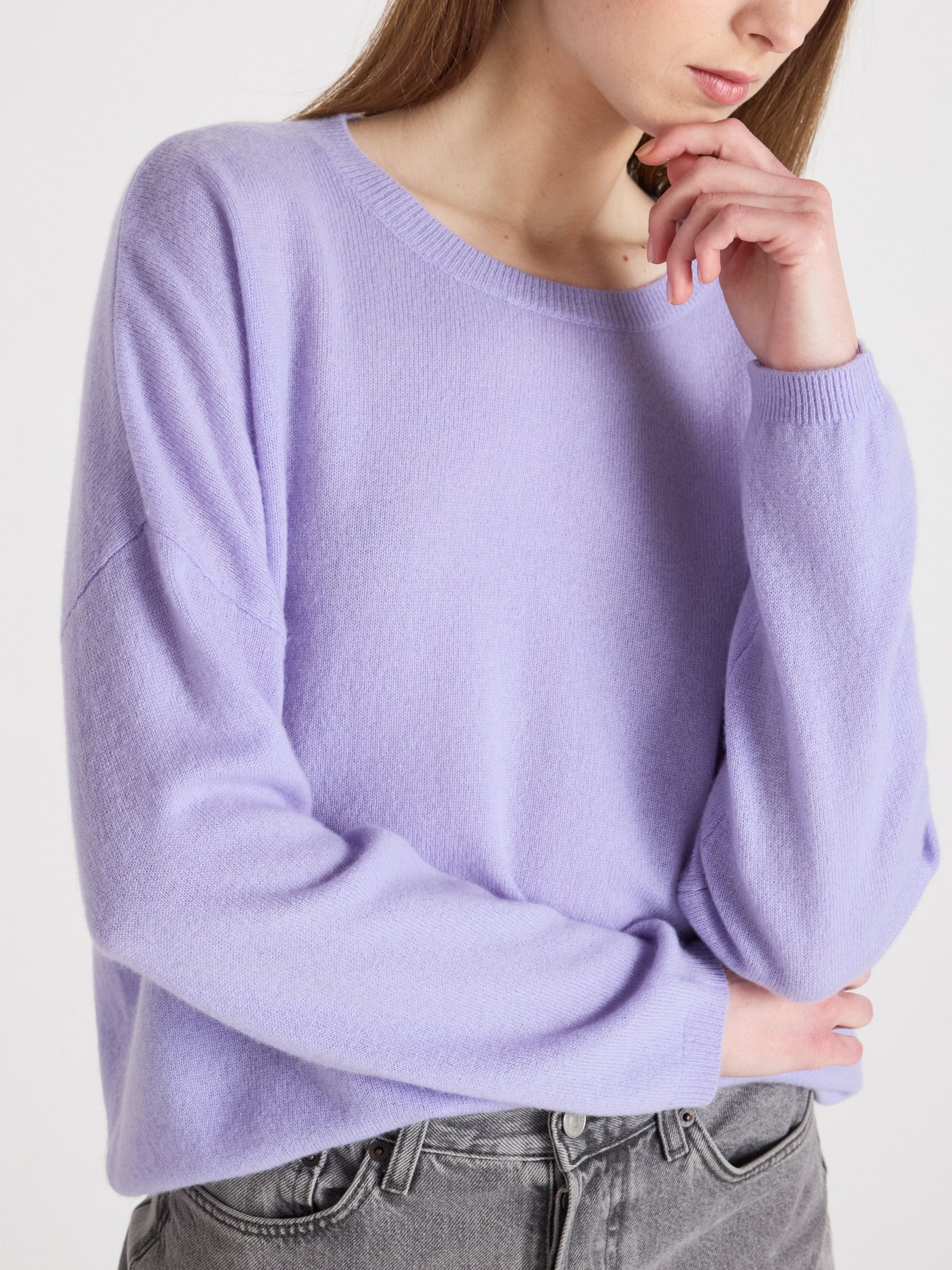 kaira - Cashmere round neck sweater - sweet lavender