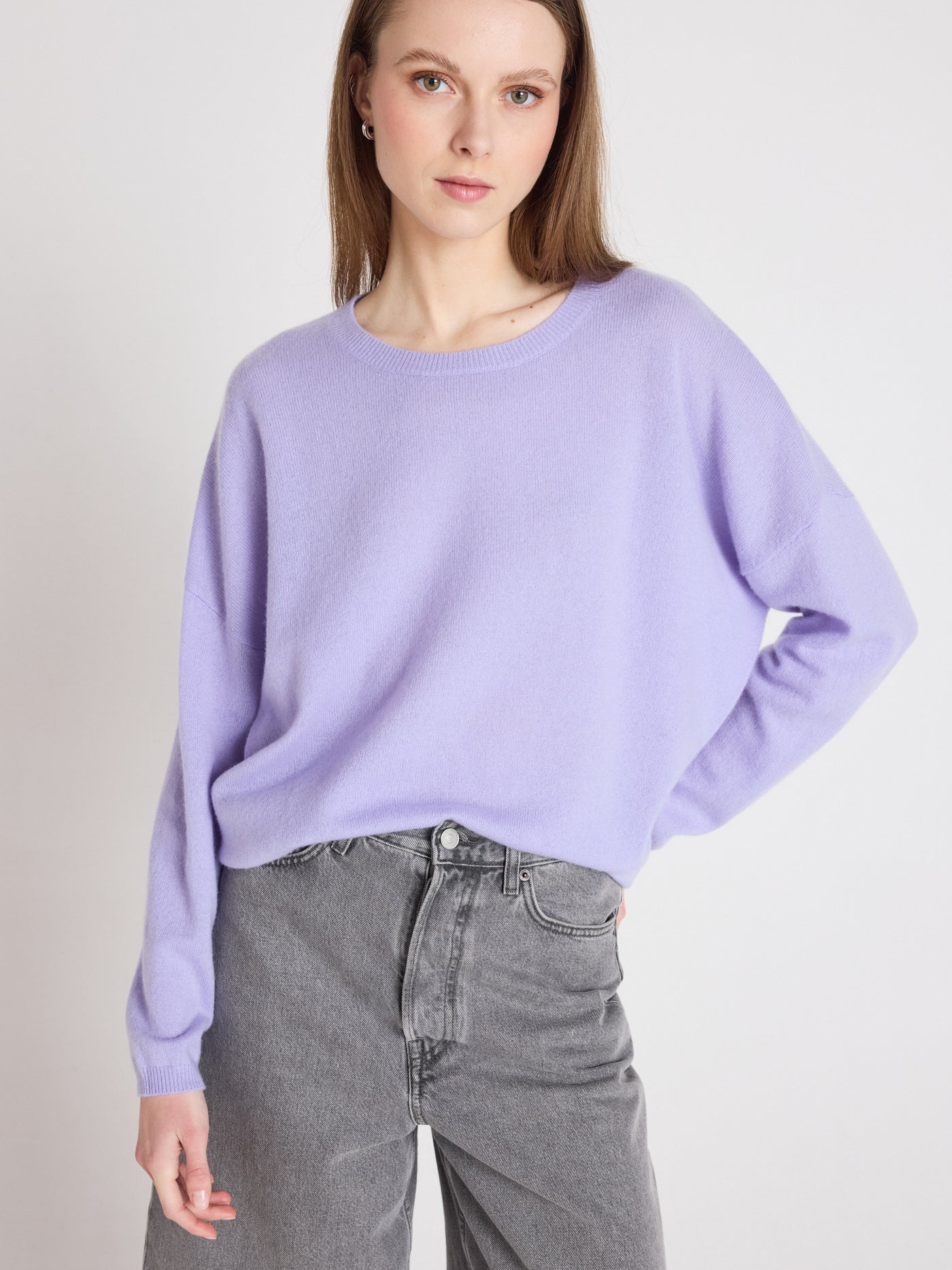 kaira - Cashmere round neck sweater - sweet lavender