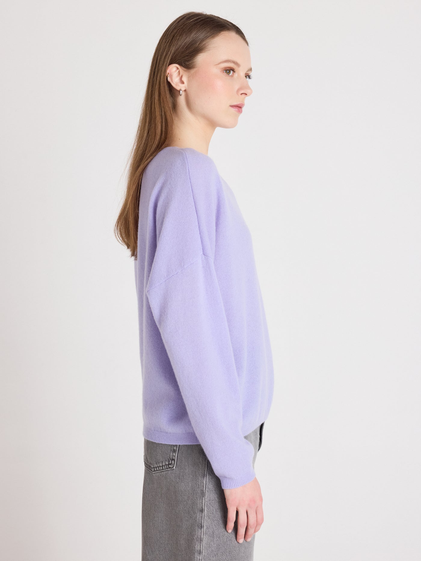 kaira - Cashmere round neck sweater - sweet lavender