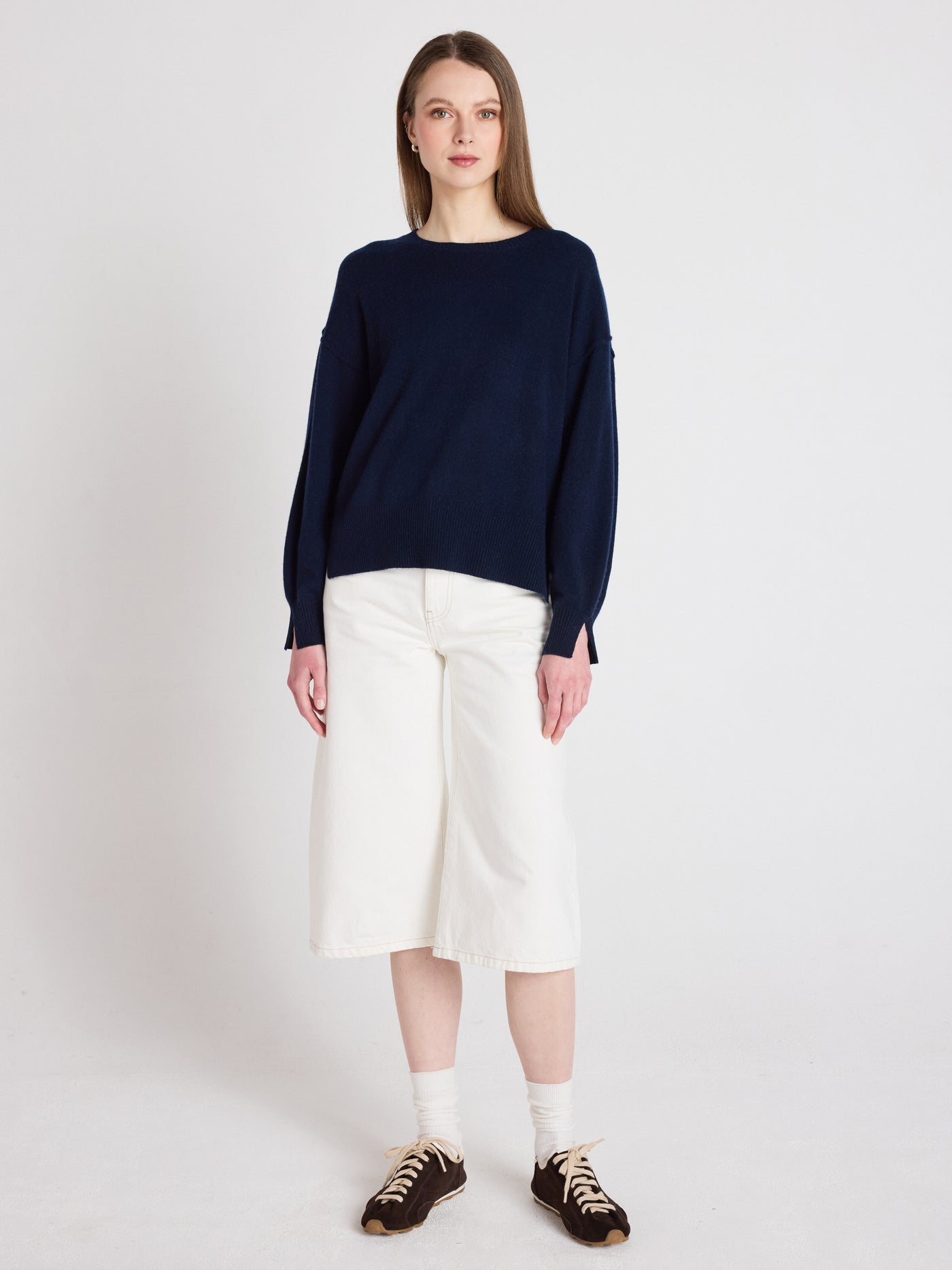 caterina - Kaschmirpullover mit Rundhalsausschnitt - Navy