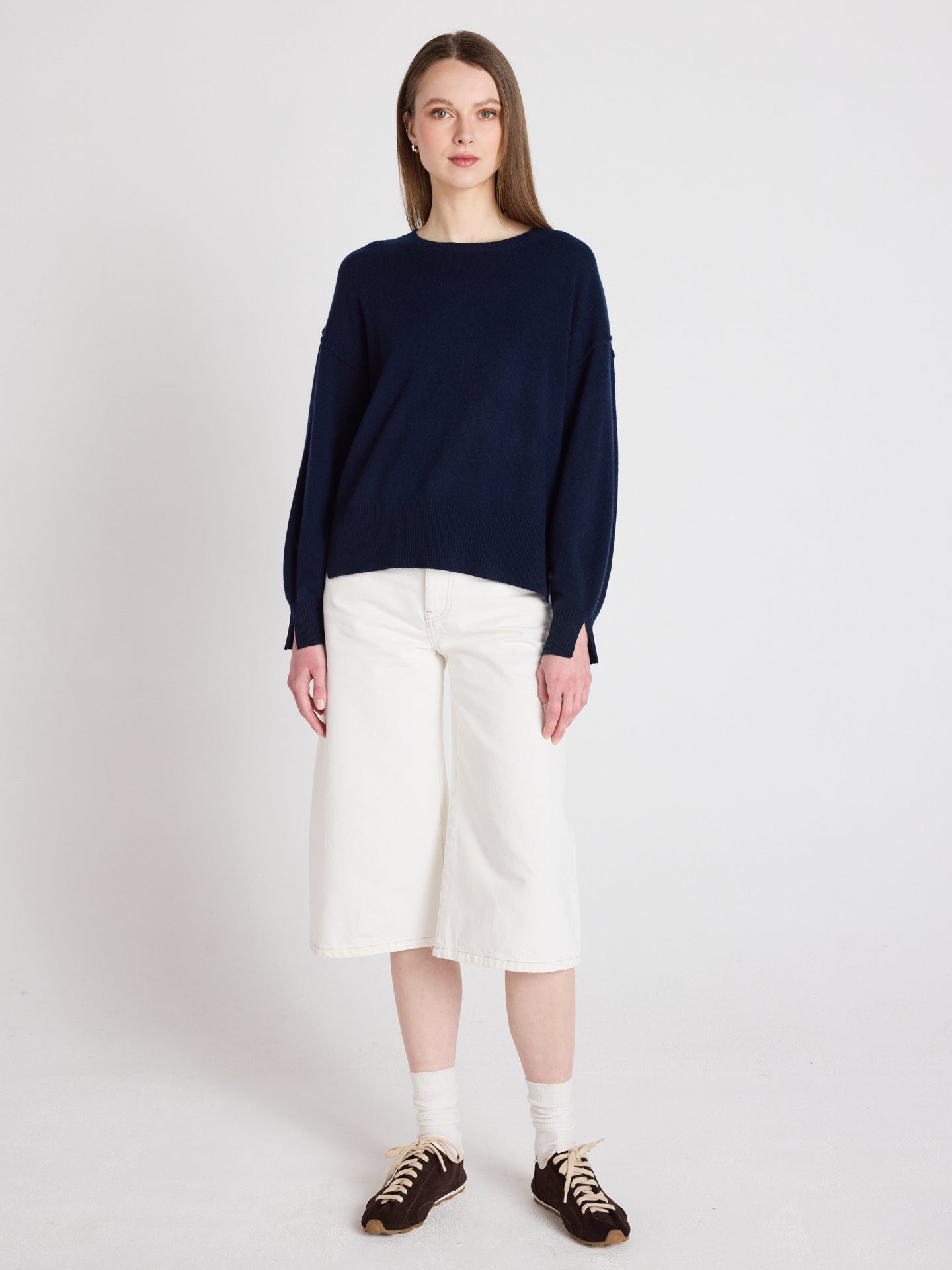 caterina - Kaschmirpullover mit Rundhalsausschnitt - Navy