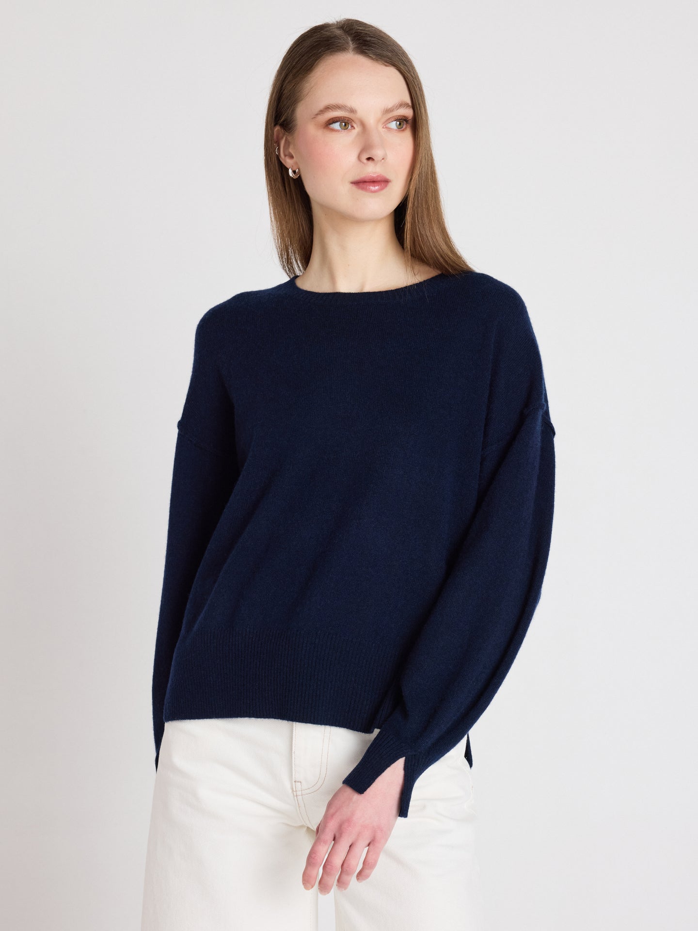 caterina - Kaschmirpullover mit Rundhalsausschnitt - Navy