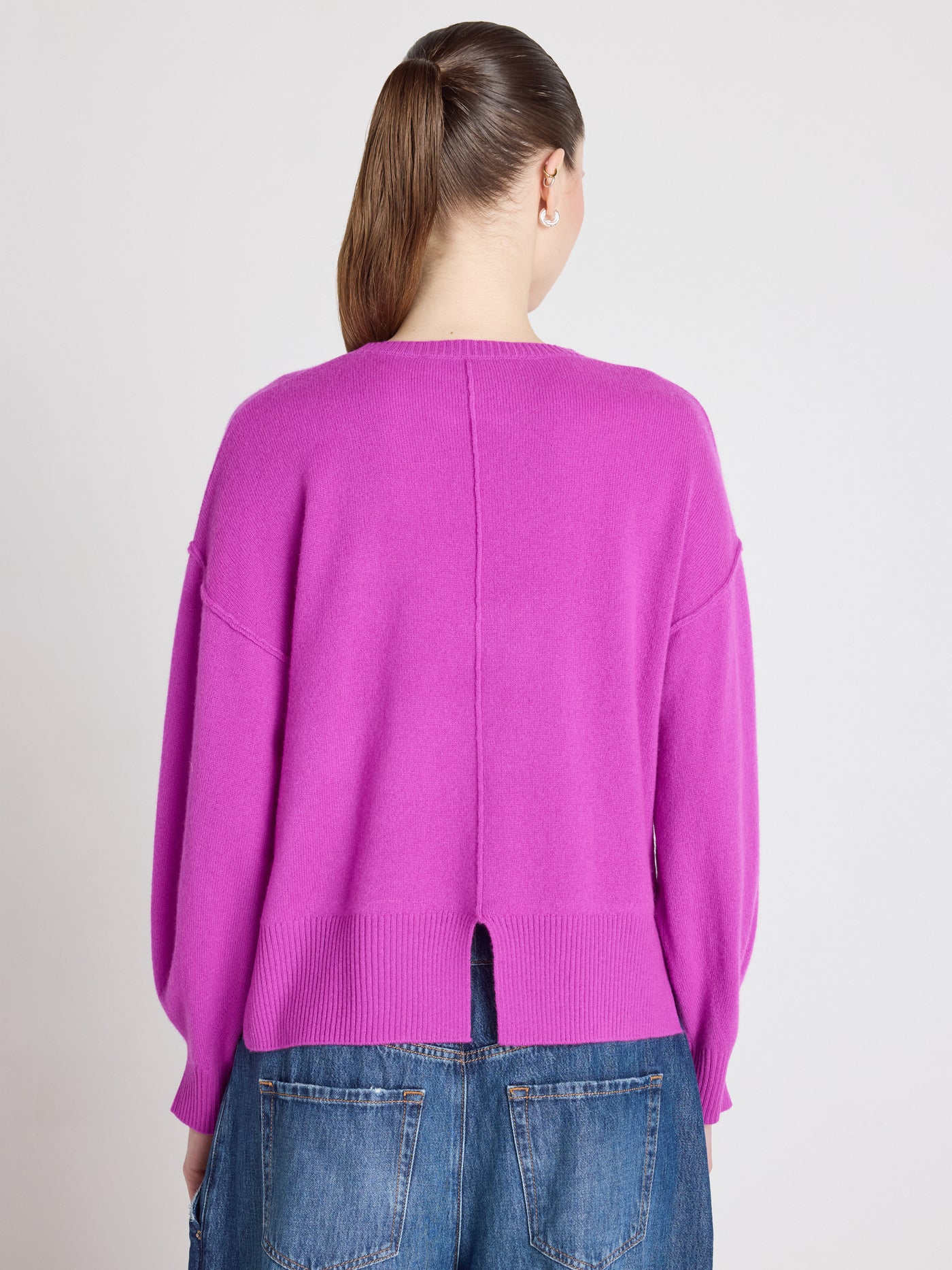 caterina - Kaschmirpullover mit Rundhalsausschnitt - purple neon