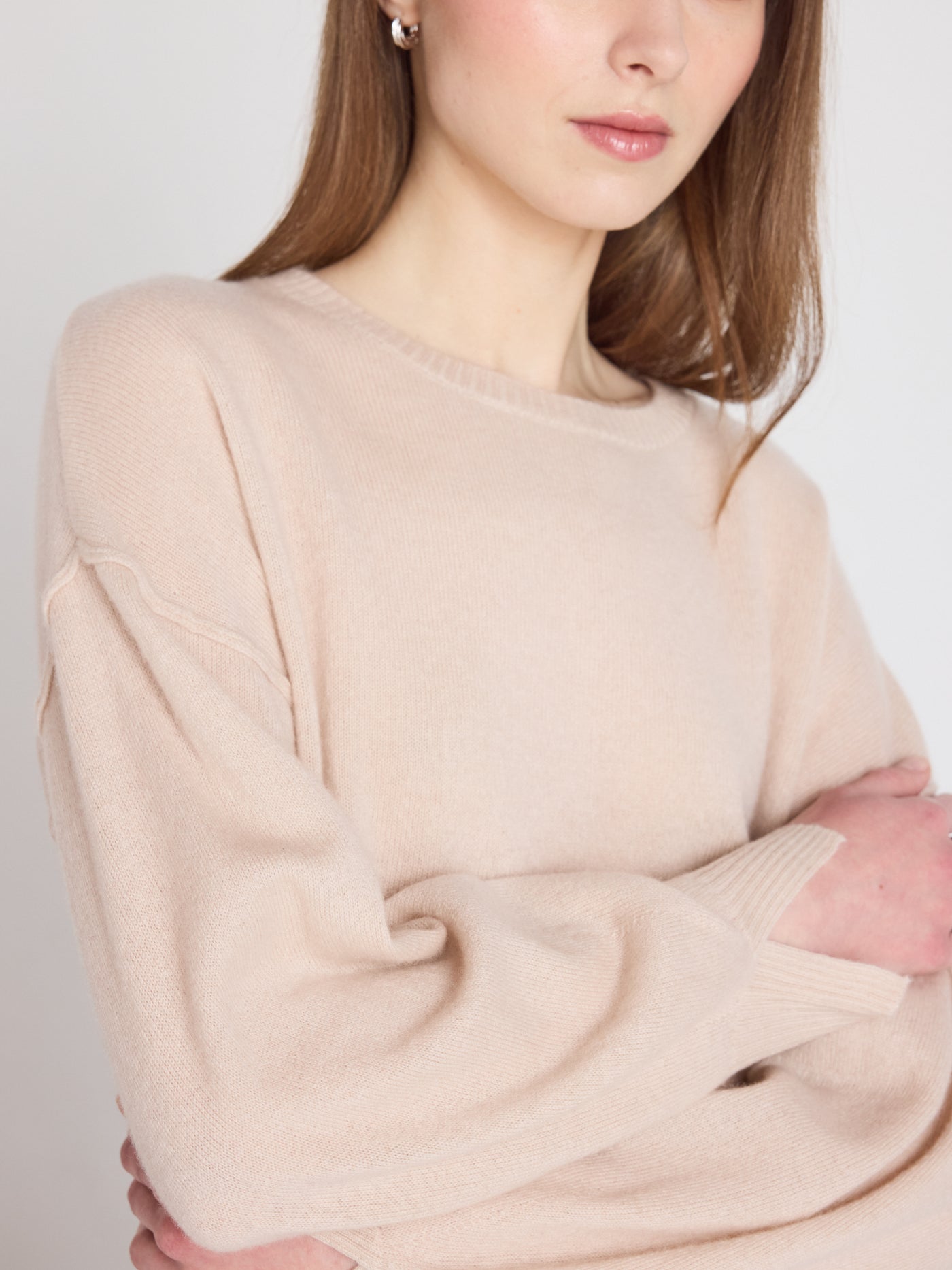 caterina - Kaschmirpullover mit Rundhalsausschnitt - shell