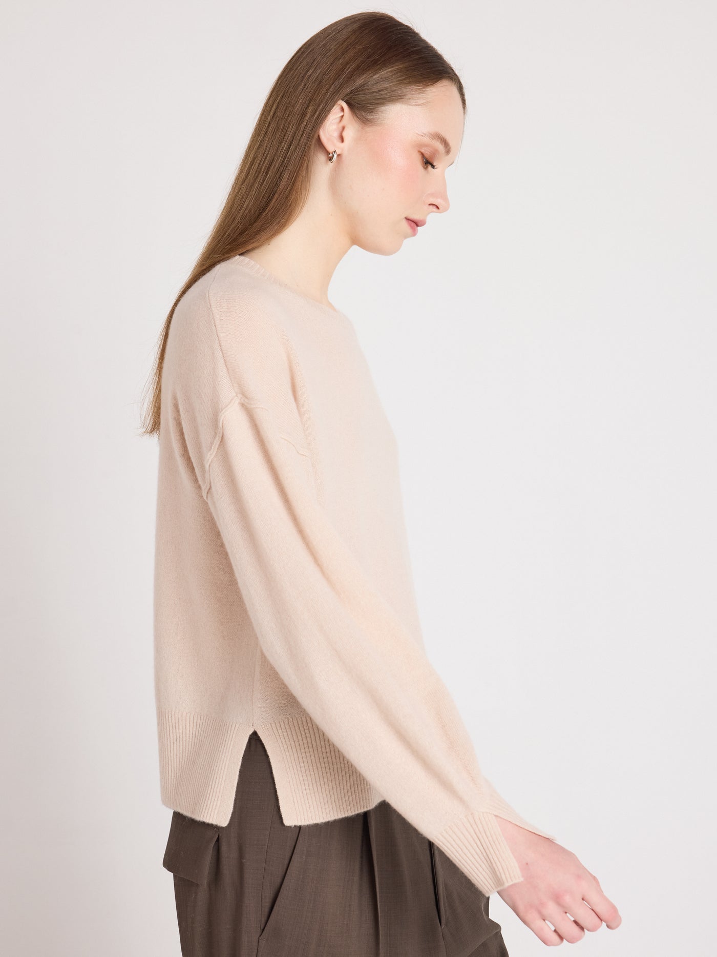 caterina - Kaschmirpullover mit Rundhalsausschnitt - shell