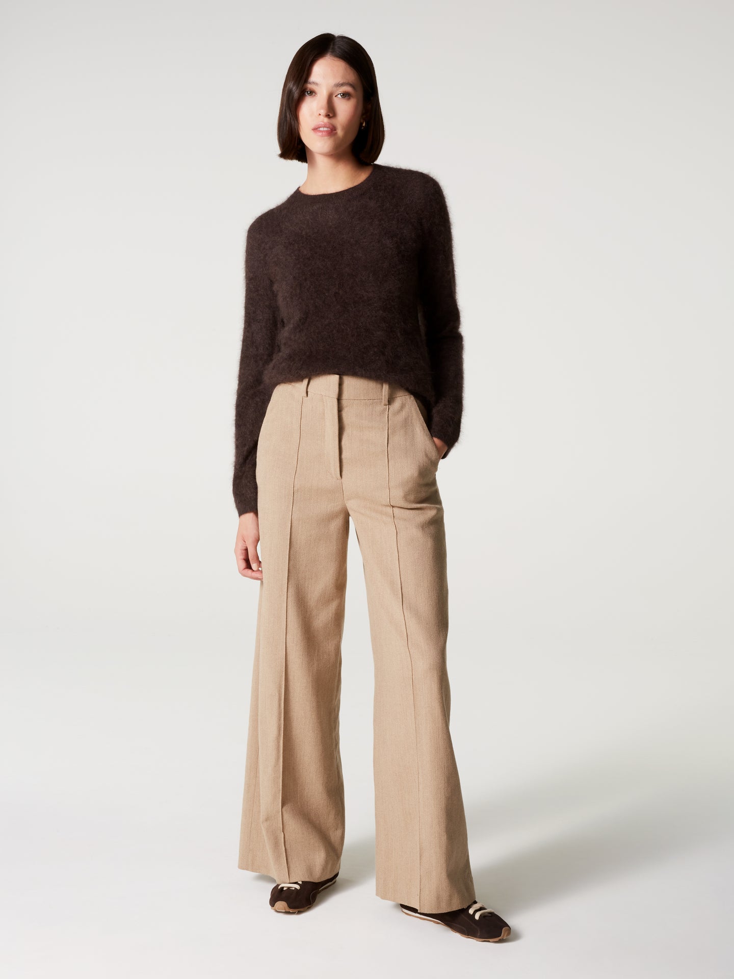 pull cali - Cachemire brossé - brownie