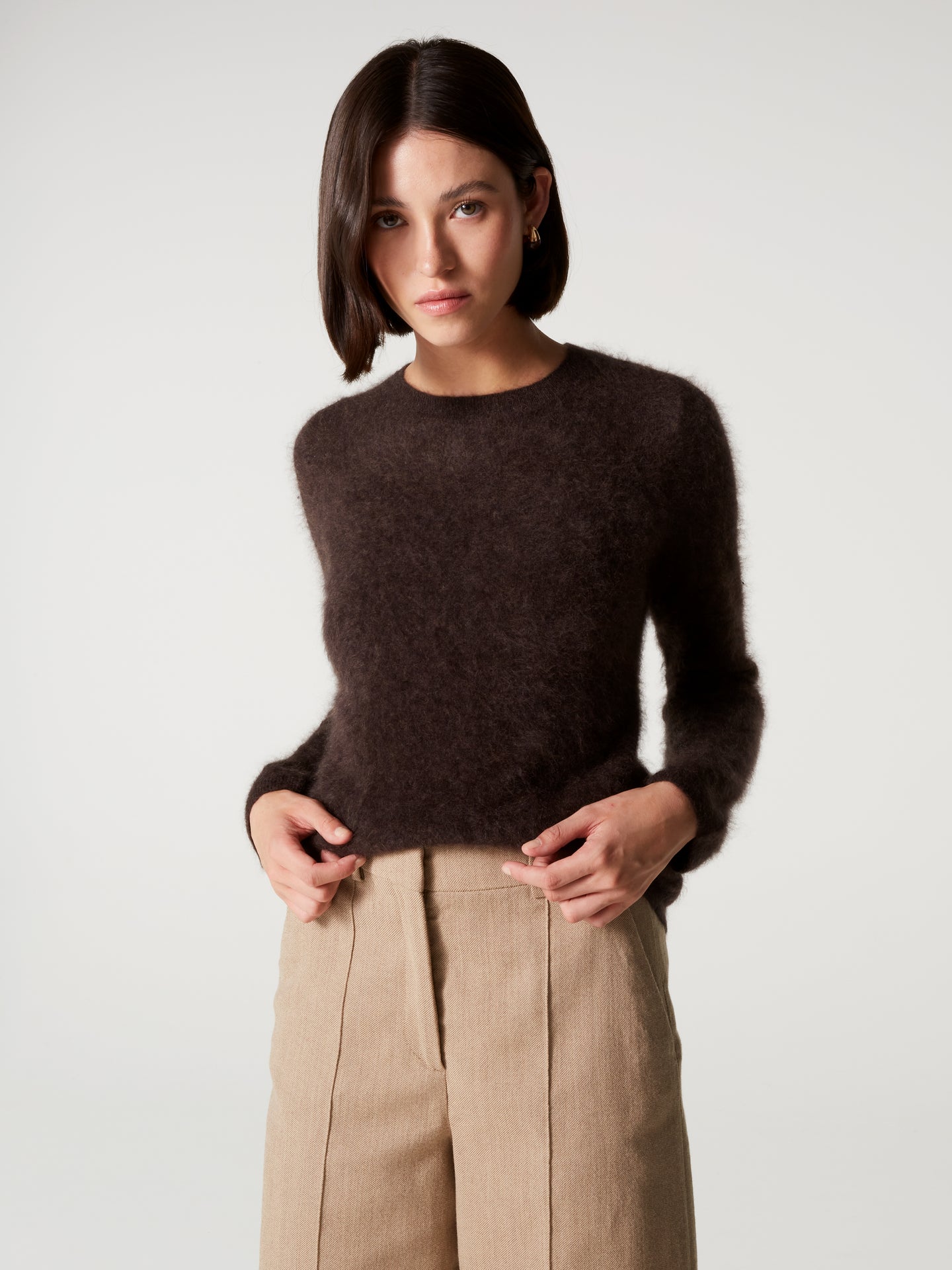 pull cali - Cachemire brossé - brownie