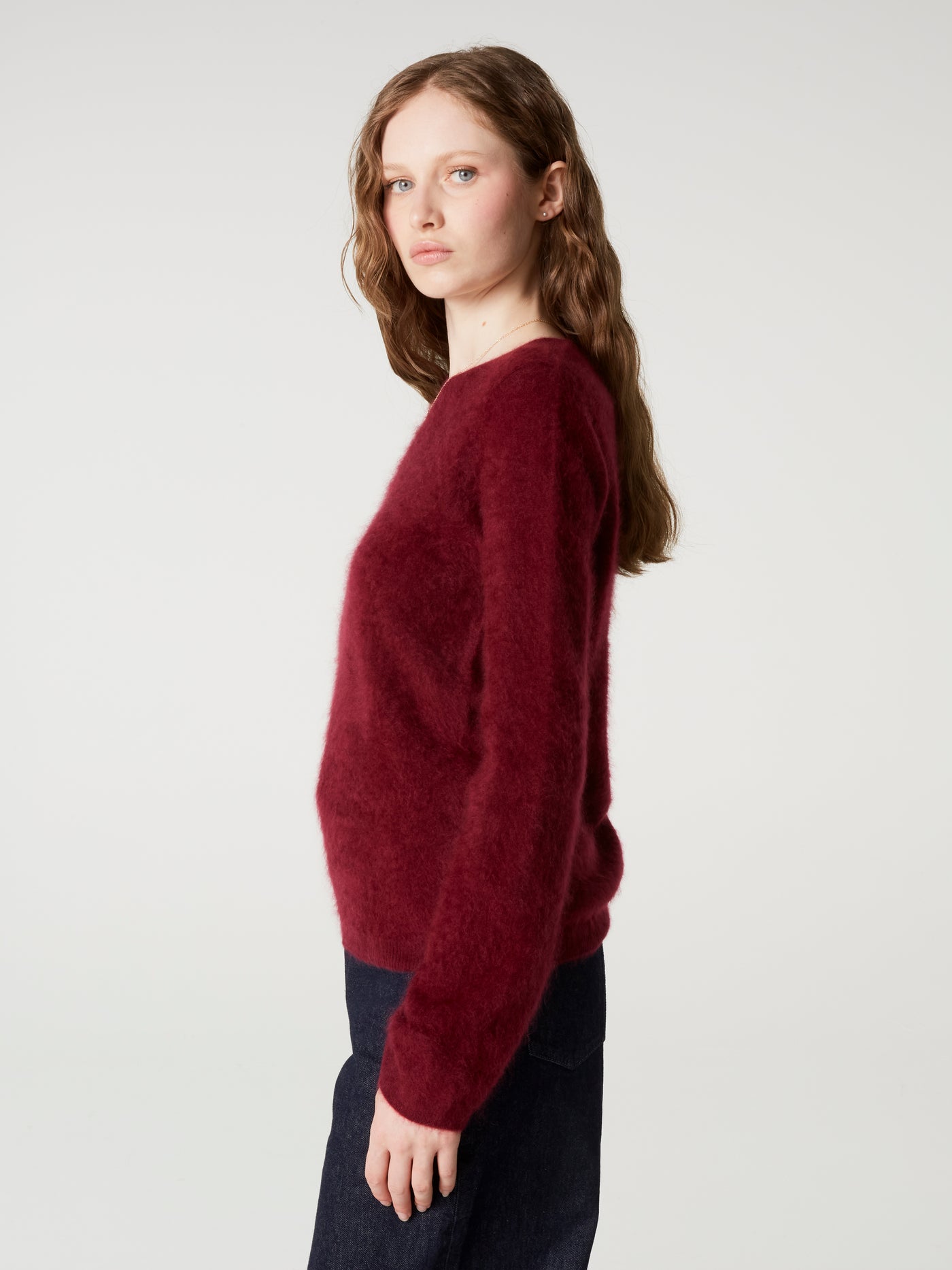 pull cali - Cachemire brossé - burgundy