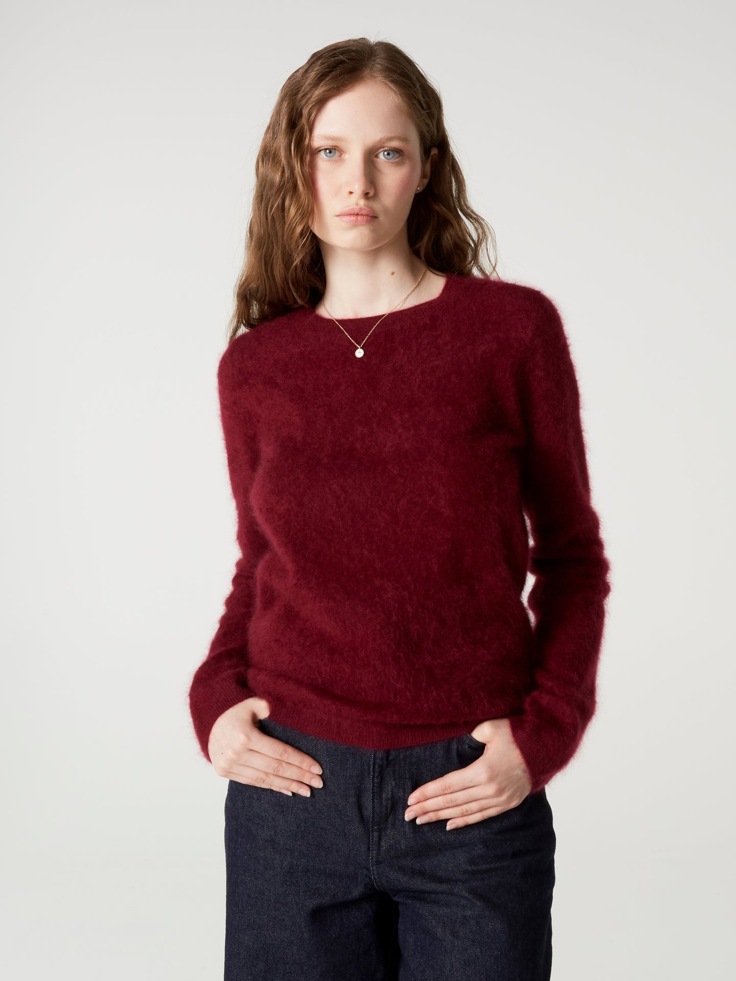 pull cali - Cachemire brossé - burgundy
