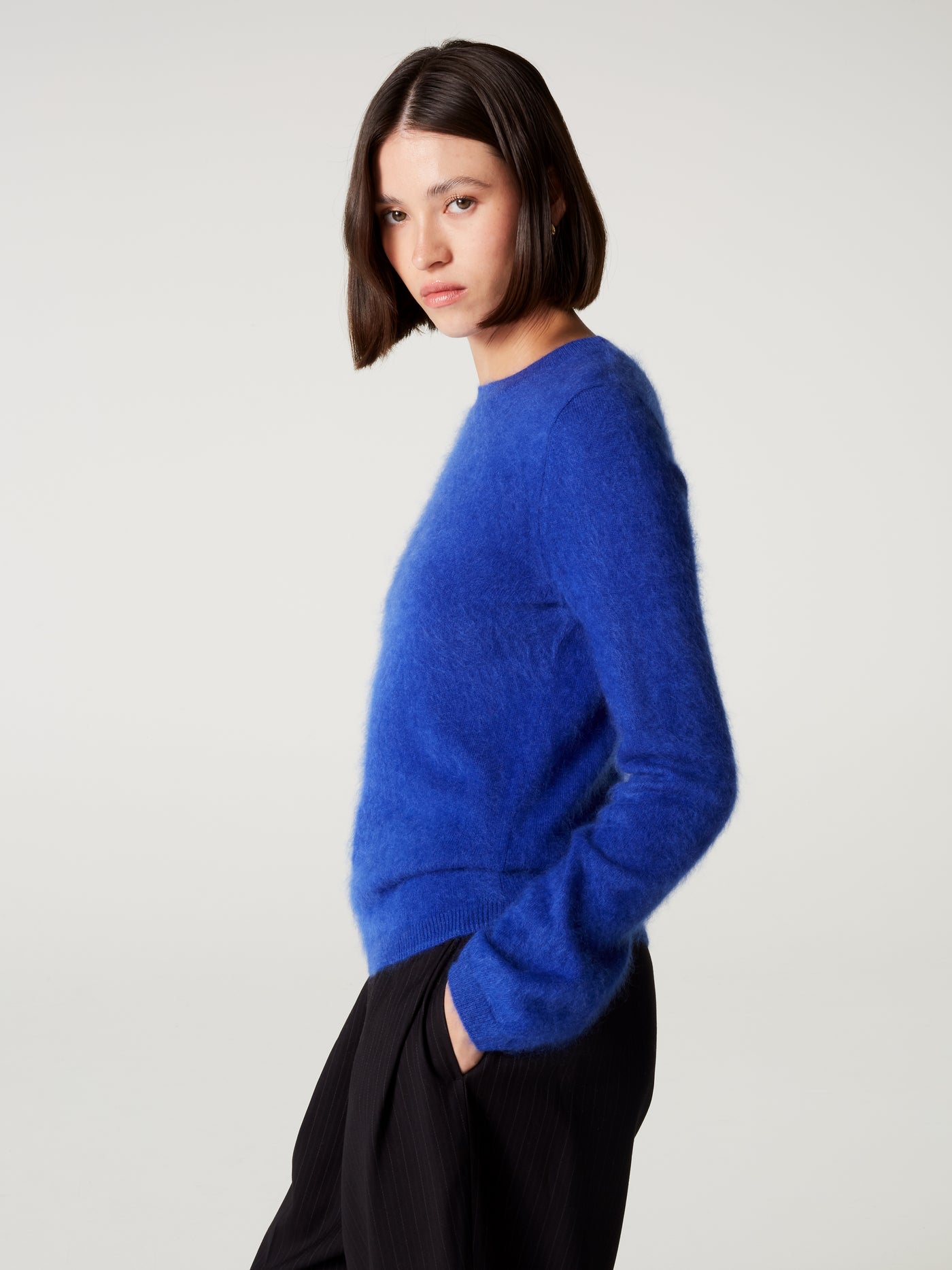 pull cali - Cachemire brossé - cobalt