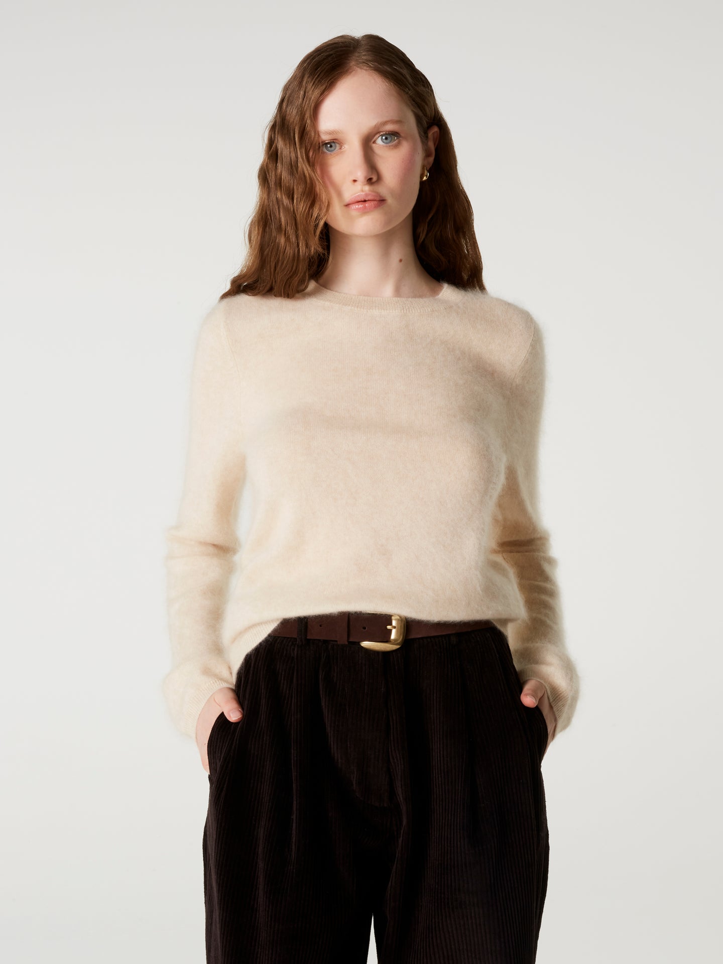 pull cali - Cachemire brossé - light beige
