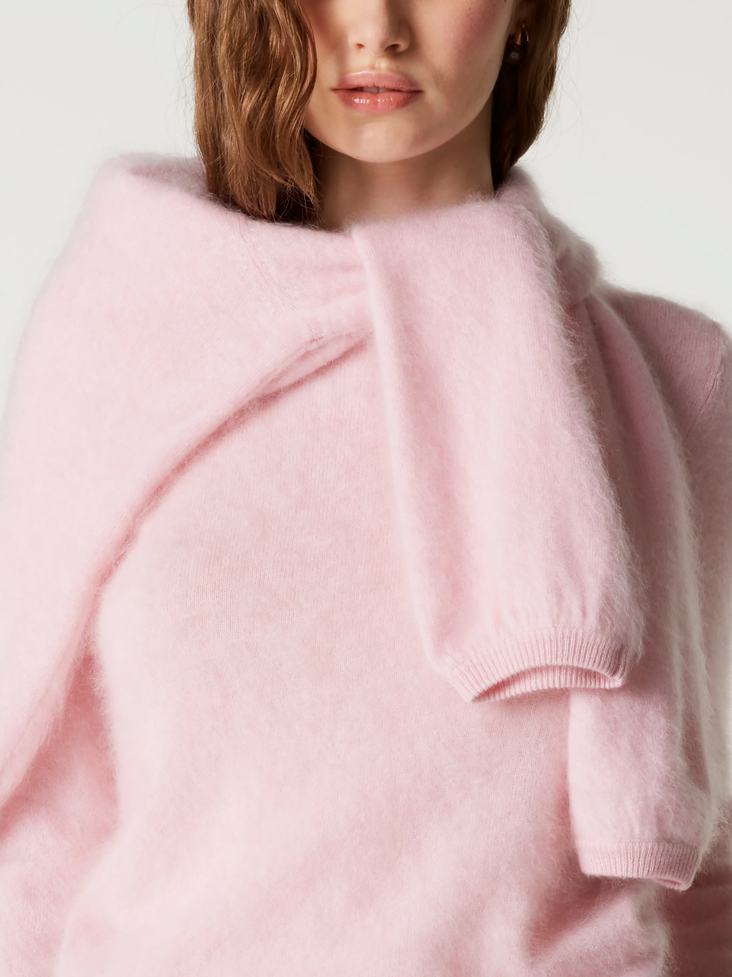 pull cali - Cachemire brossé - light pink