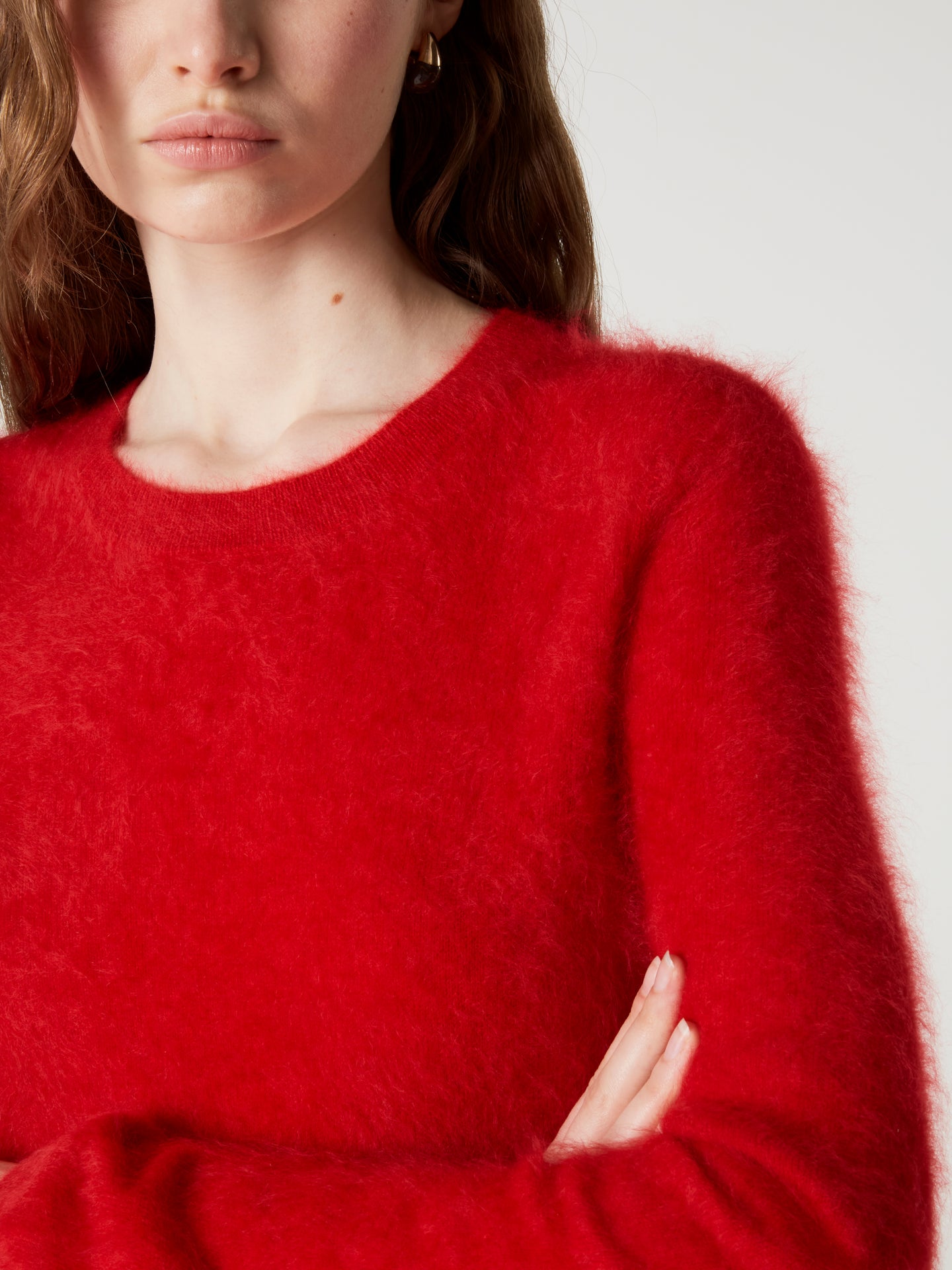 pull cali - Cachemire brossé - rouge