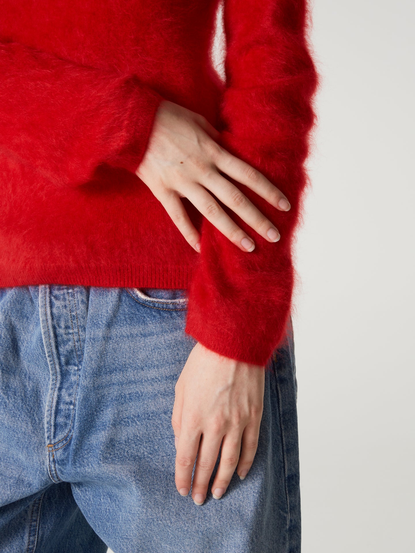 pull cali - Cachemire brossé - rouge