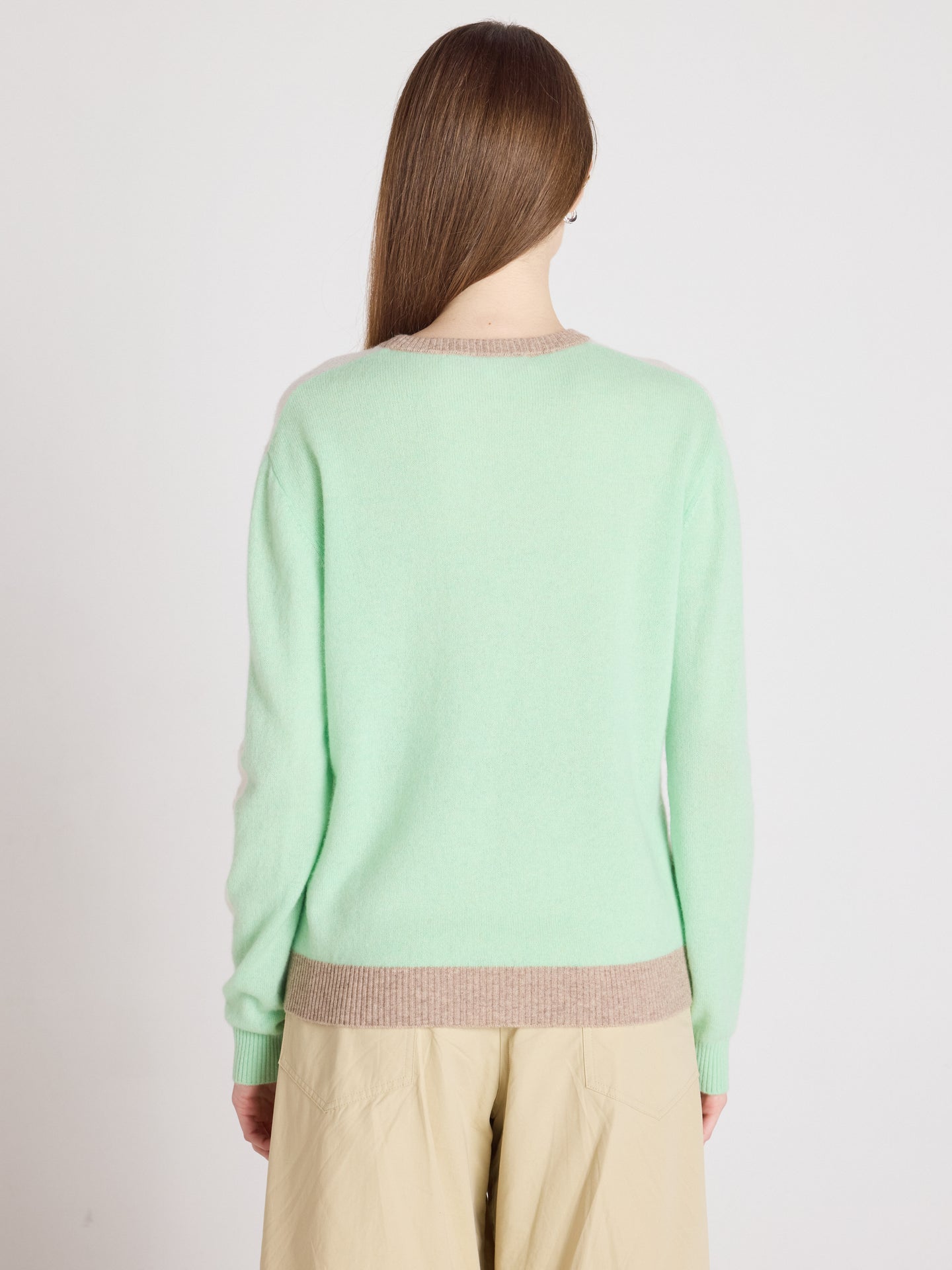 zoey round neck sweater - cashmere - cream