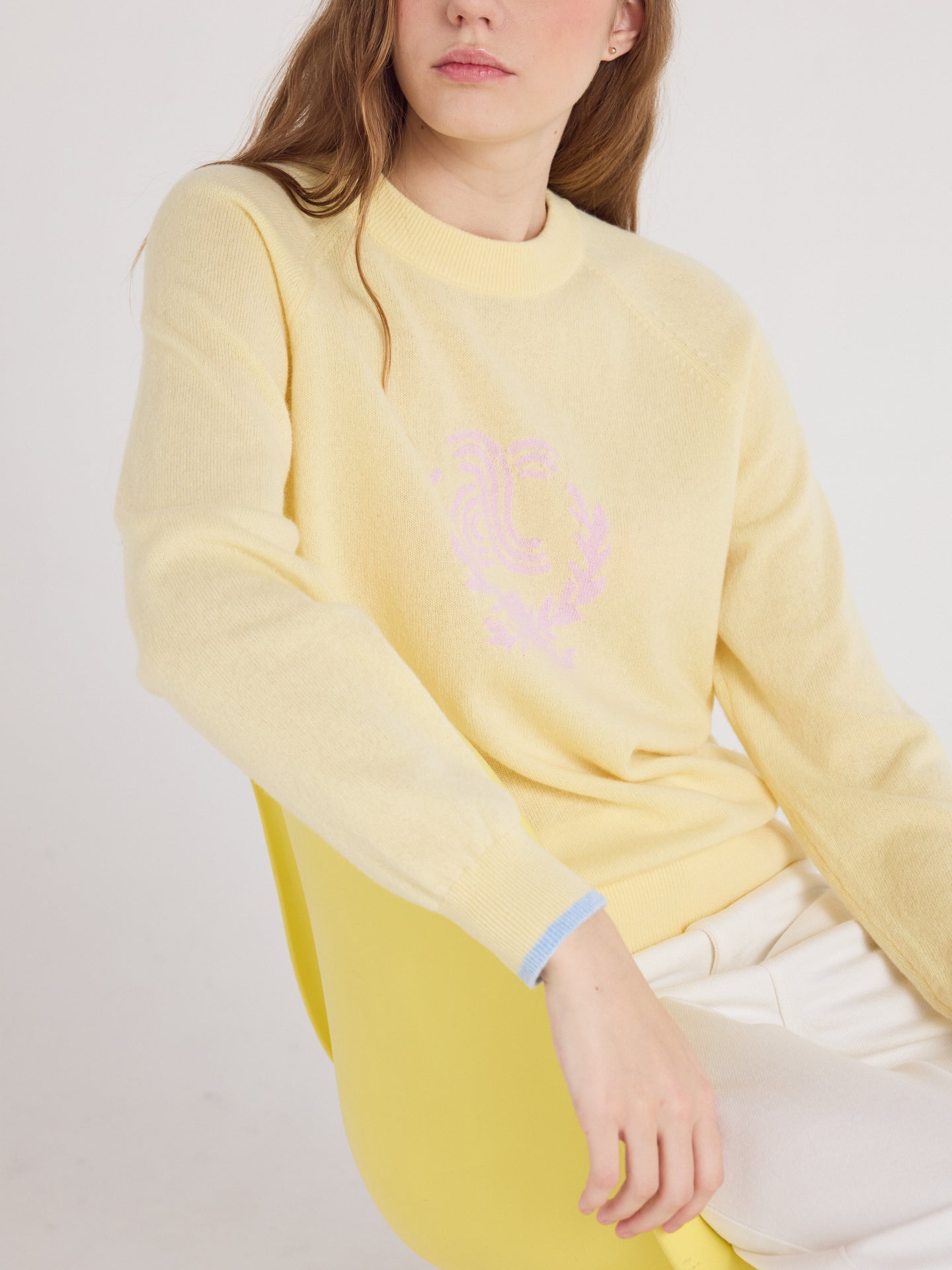 ronde hals trui hailey - kasjmier - limelight