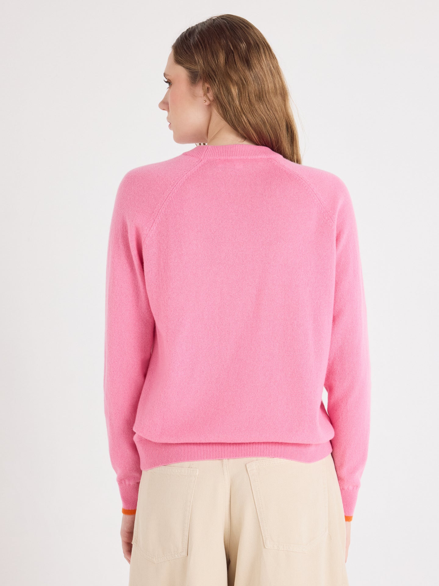 hailey round neck sweater - cashmere - rosebloom