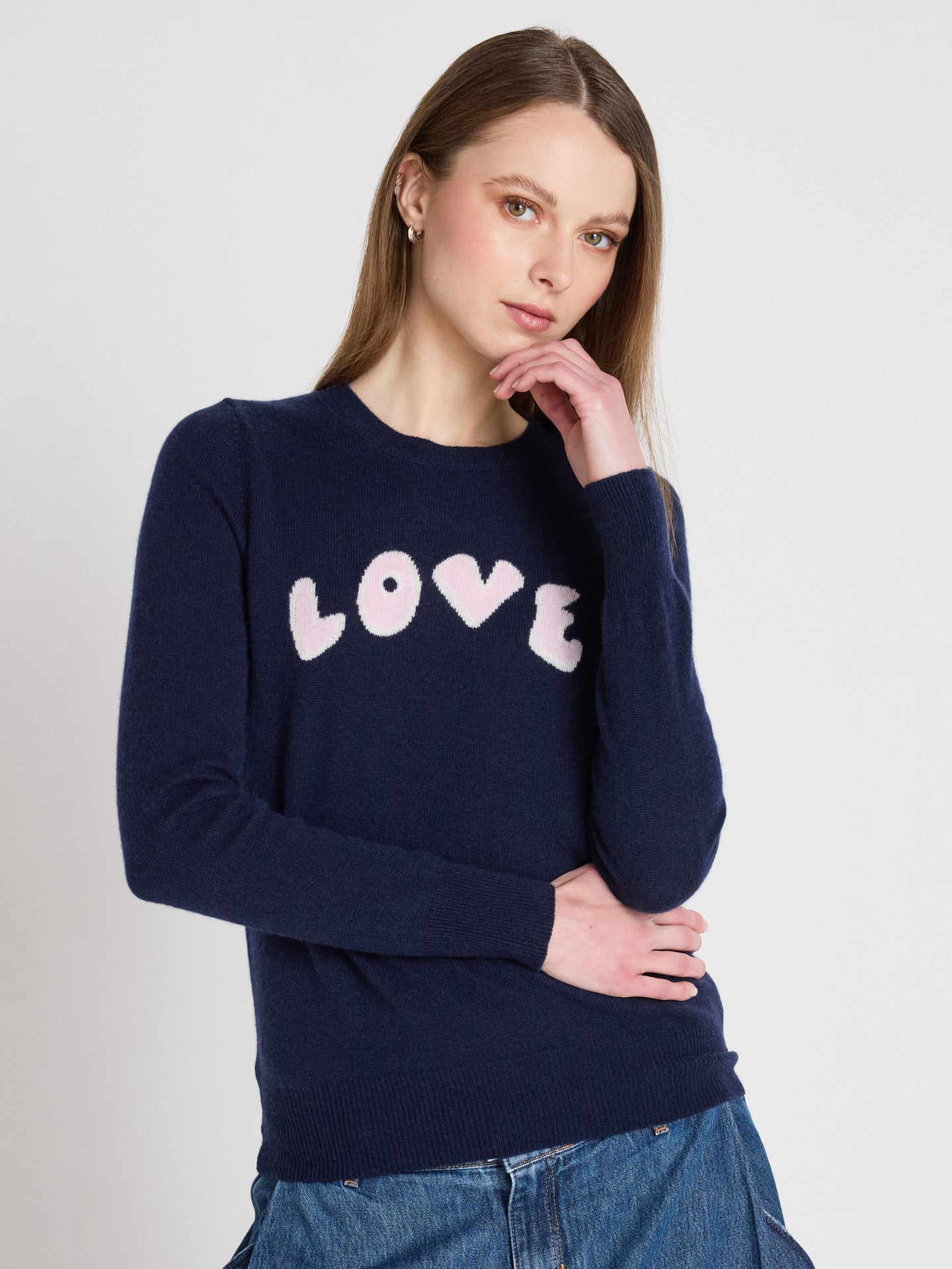 kylie - Pull 100% cachemire - navy