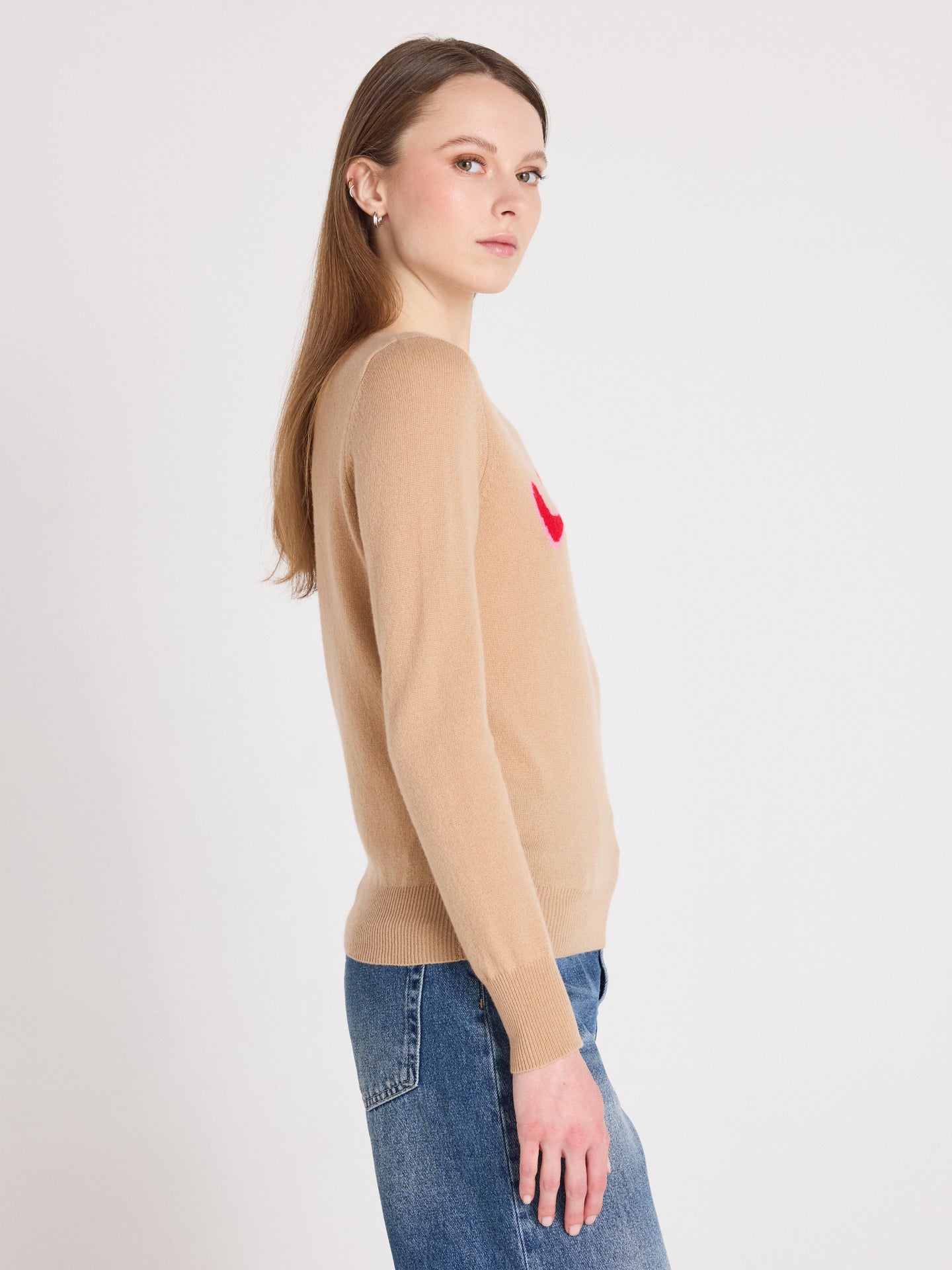 kylie pullover mit Rundhalsausschnitt - Kaschmir - shell