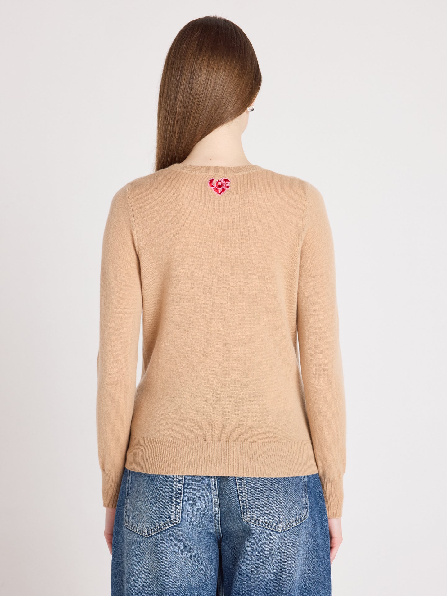 kylie pullover mit Rundhalsausschnitt - Kaschmir - shell