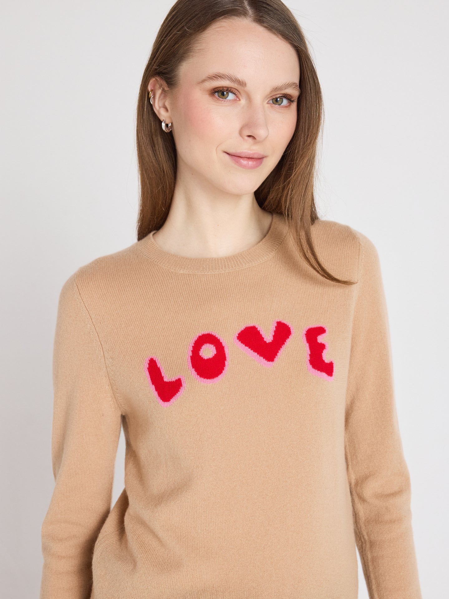 kylie pullover mit Rundhalsausschnitt - Kaschmir - shell