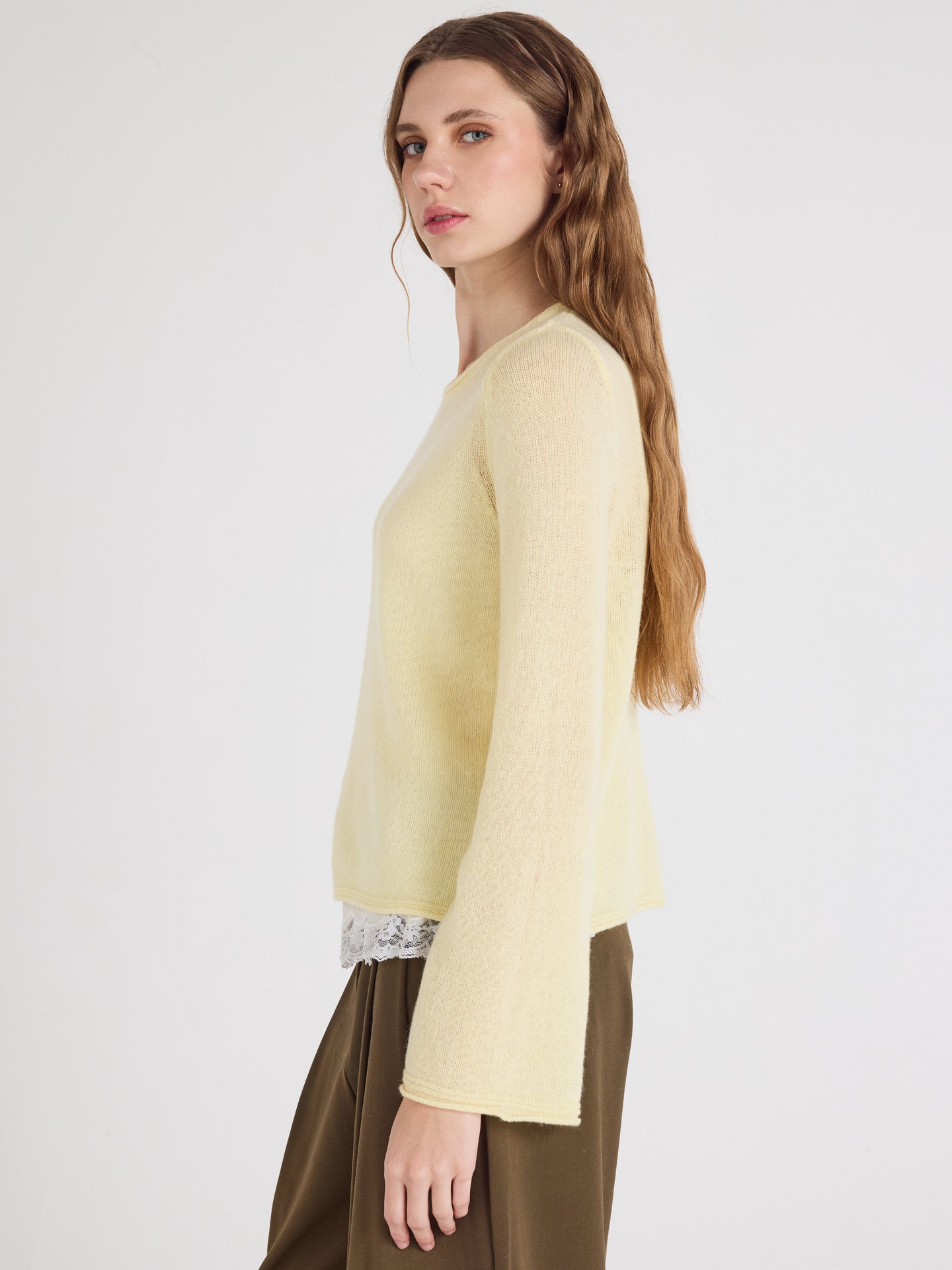 Maggie - Kaschmirpullover - limelight