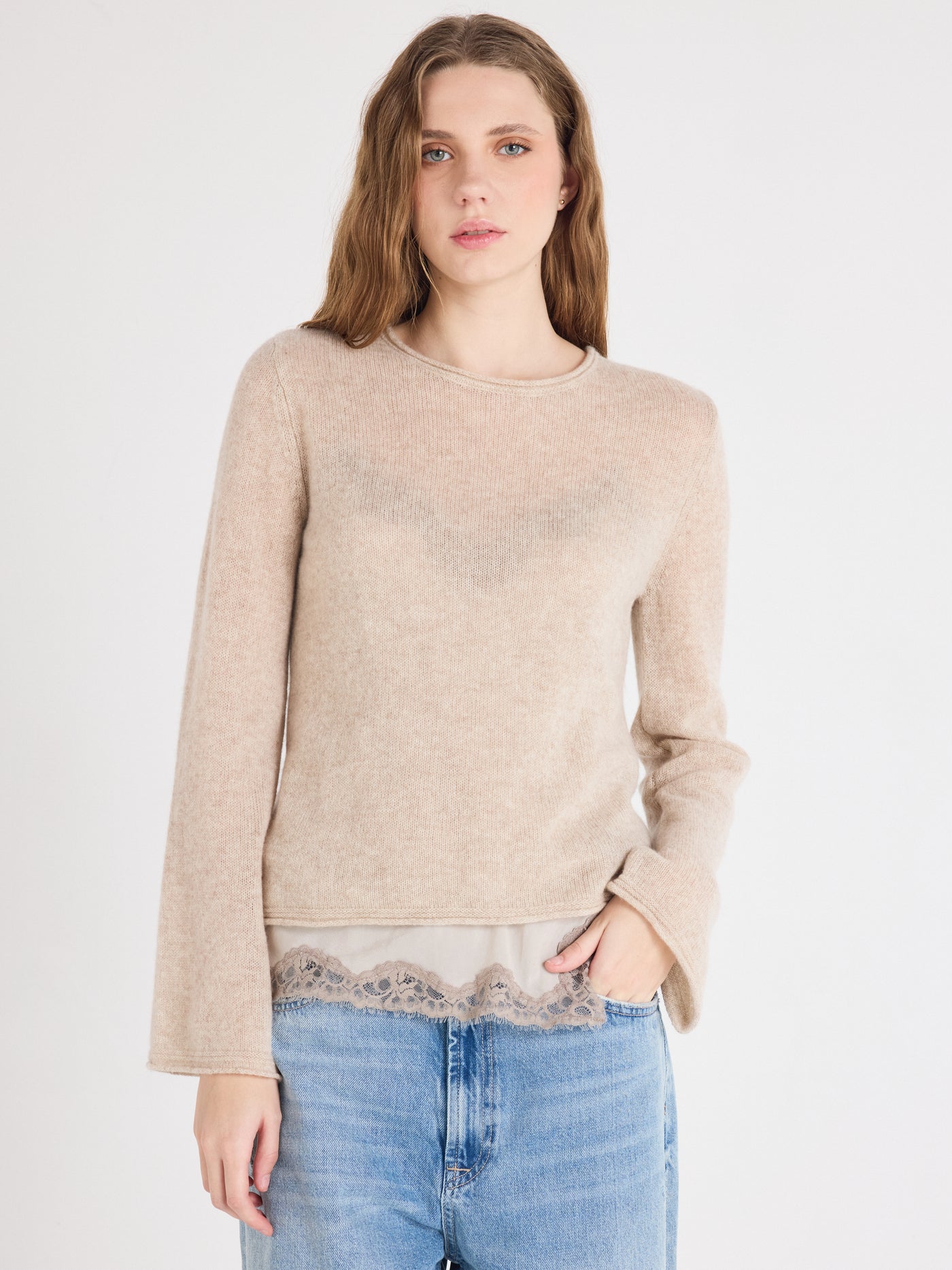 maggie - Pull cachemire - oatmeal