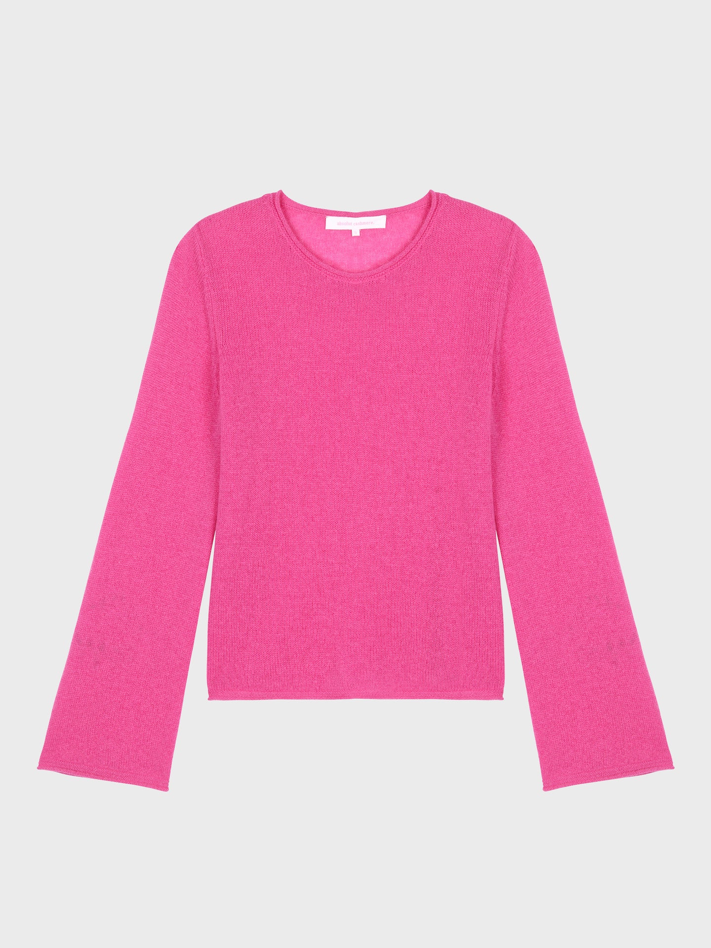trui met uitlopende mouwen maggie - licht kasjmier - pink orchid