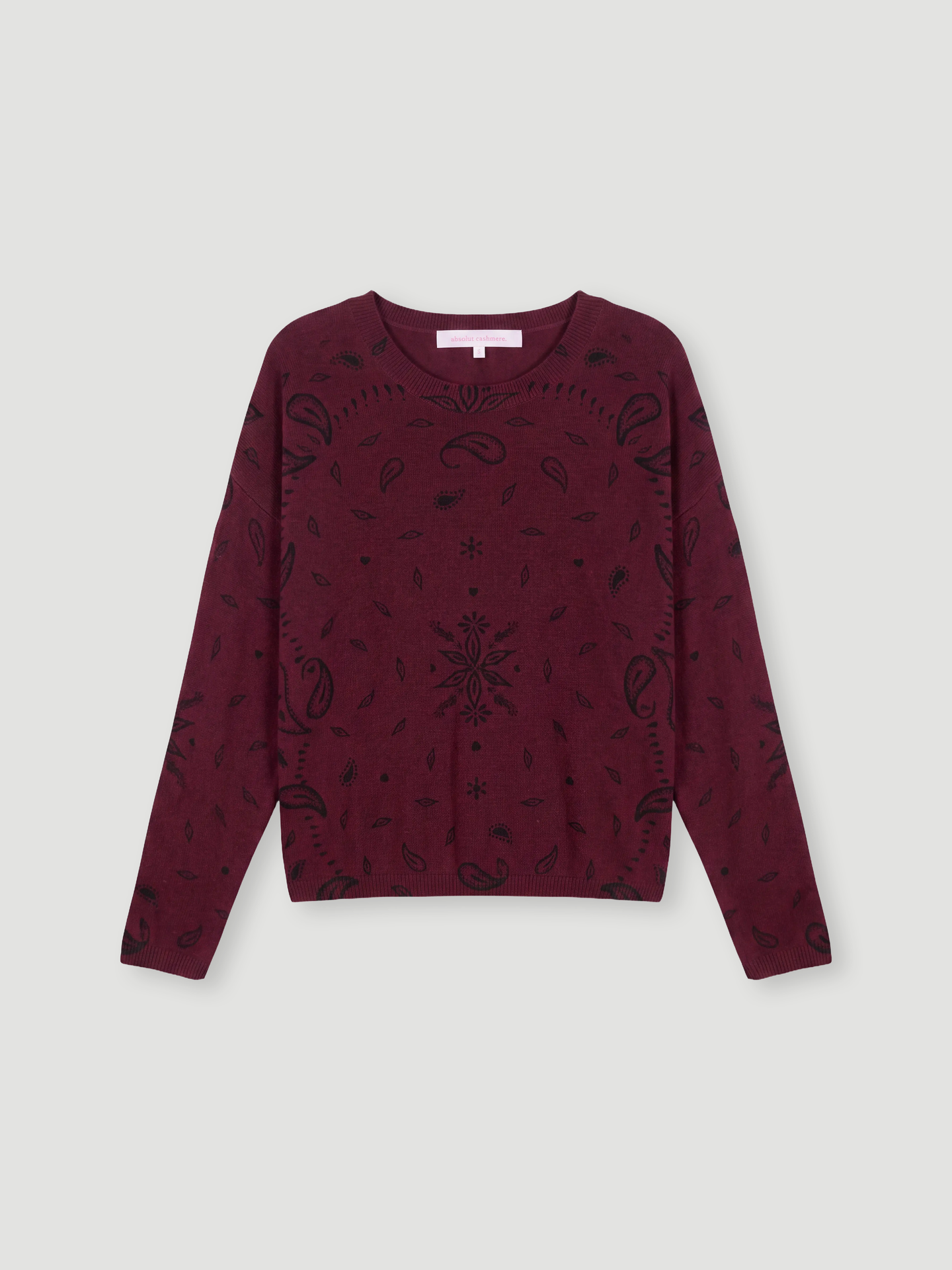 pullover ariane print - Kaschmir - Burgundy Print Bandana