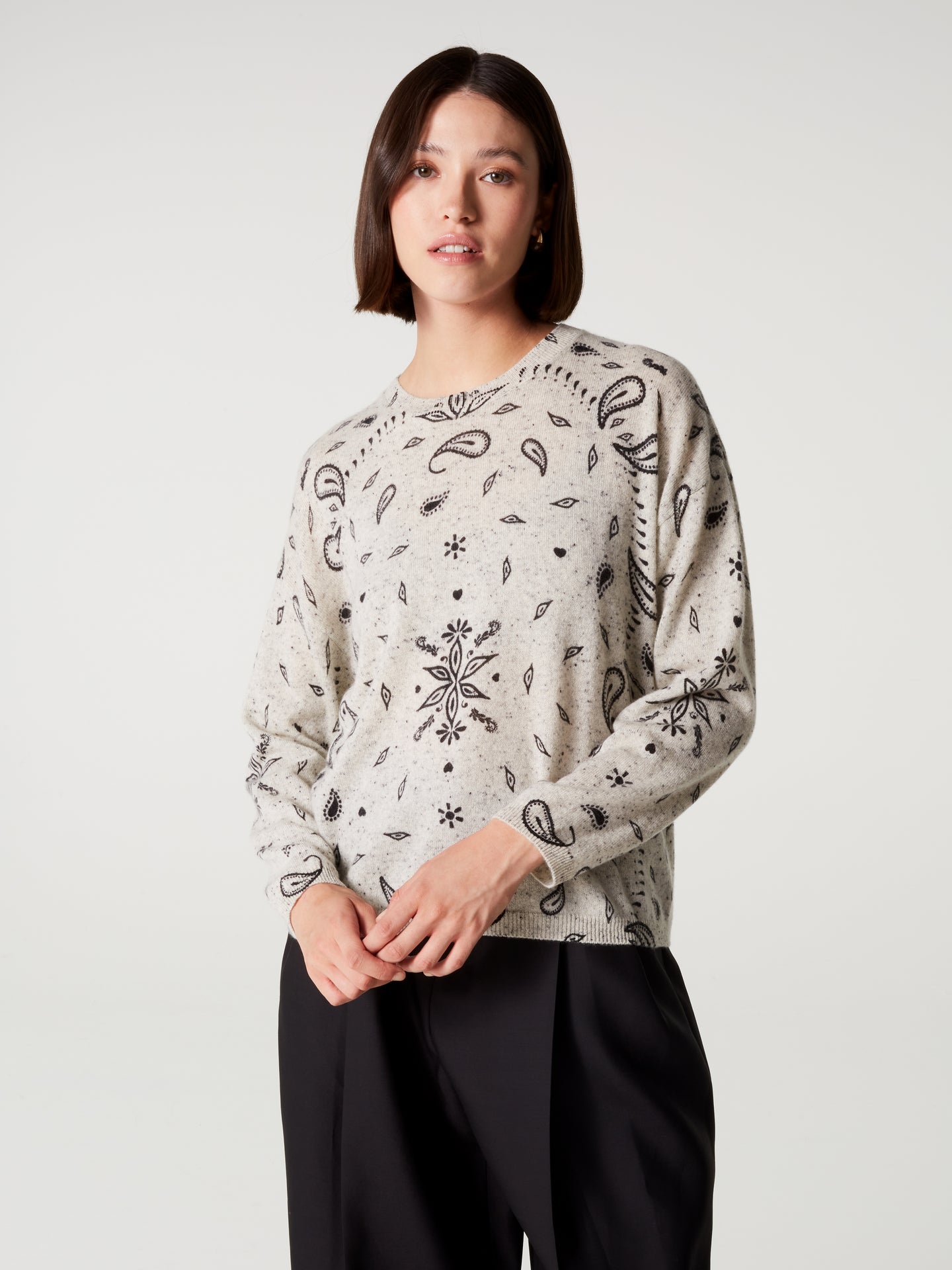 pull ariane print - kasjmier - granit print bandana