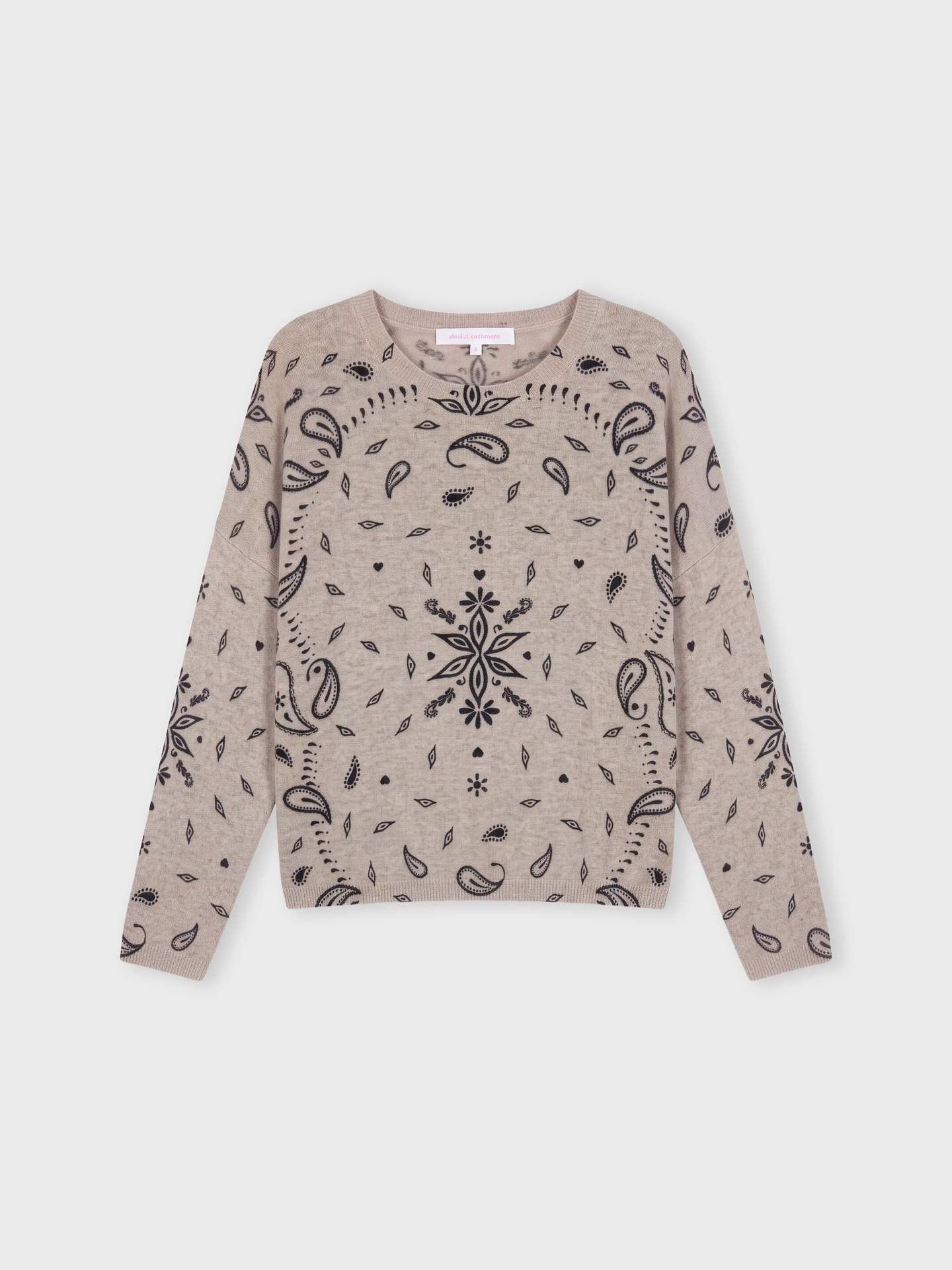 ariane print jumper - cashmere - oat print bandana