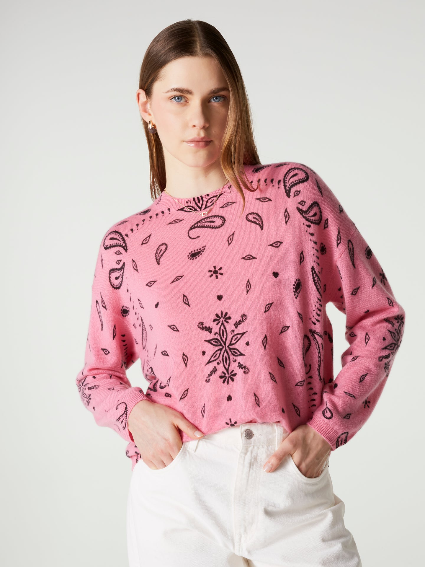 pull ariane print - Cachemire - pink print bandana