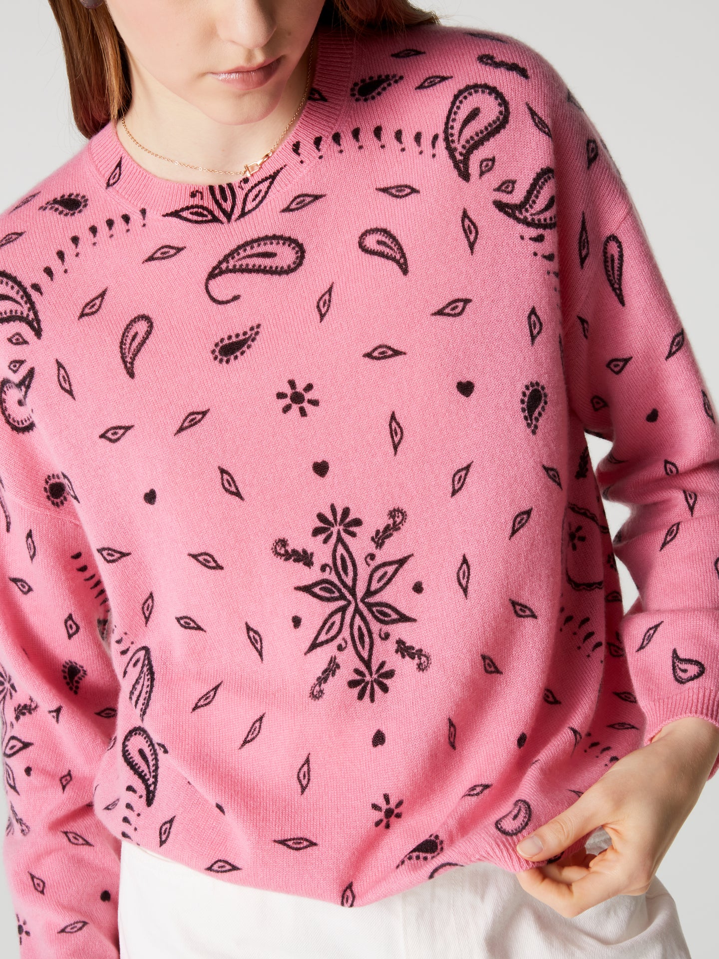pull ariane print - Cachemire - pink print bandana