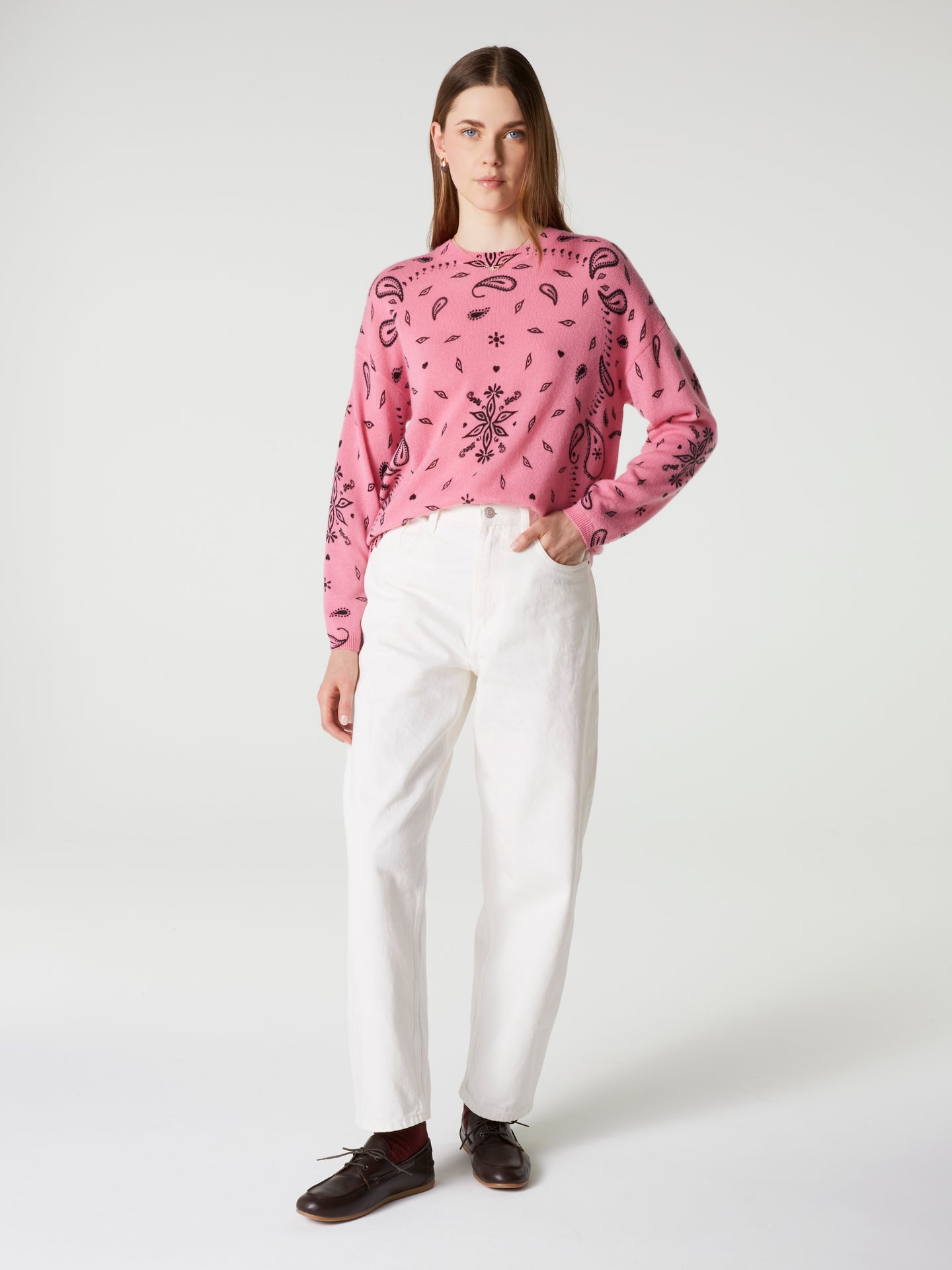 pull ariane print - Cachemire - pink print bandana