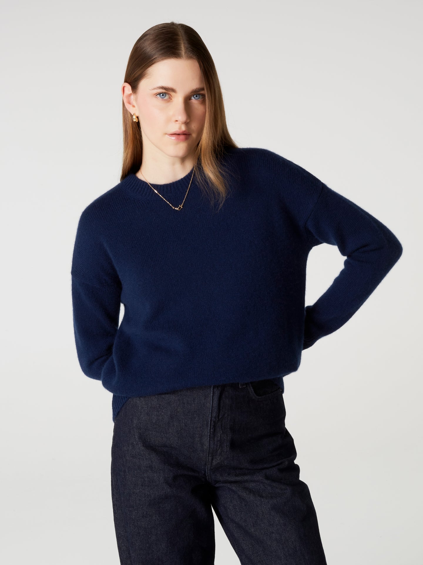 yasmine jumper - Thick Cashmere - navy