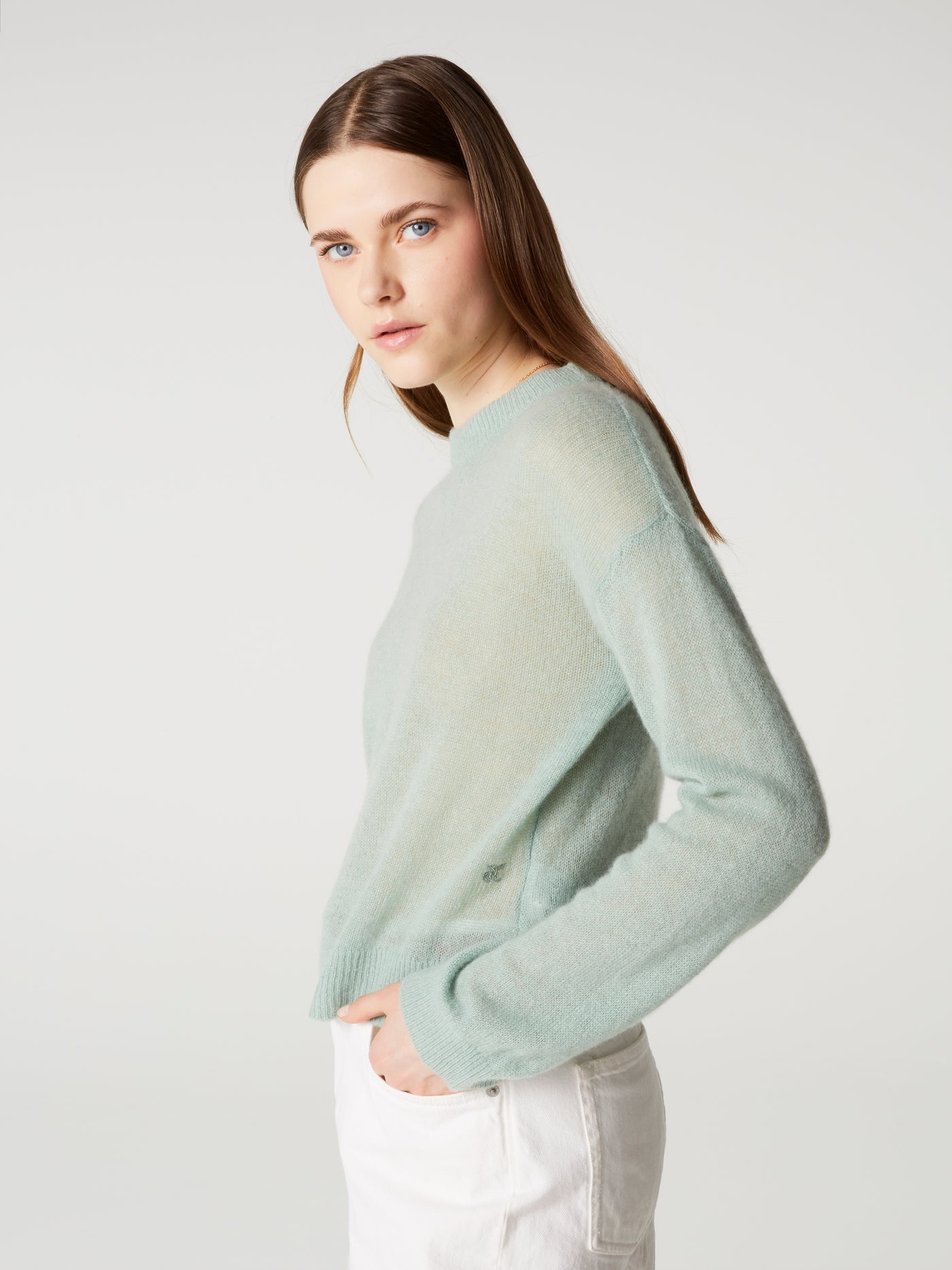 pull alma - Cachemire léger - lake green