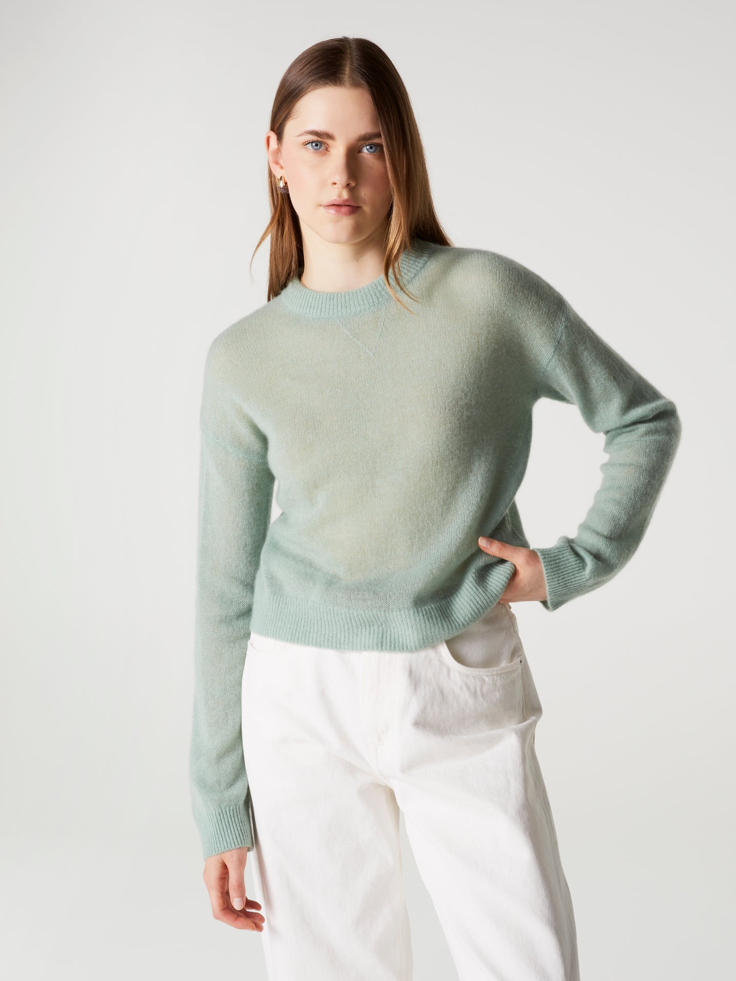 pull alma - Cachemire léger - lake green