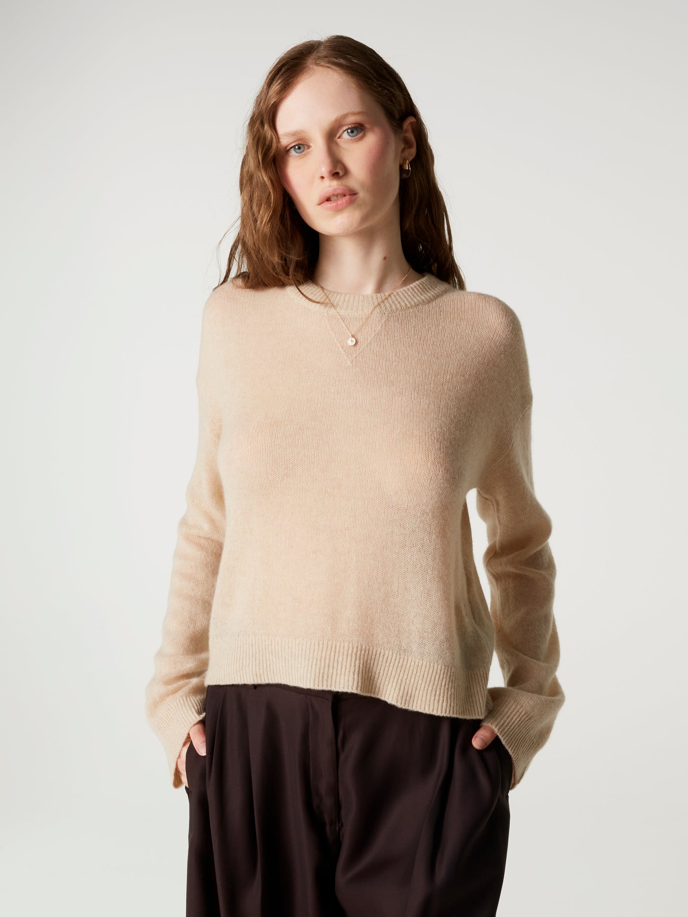 pull alma - Cachemire léger - oat