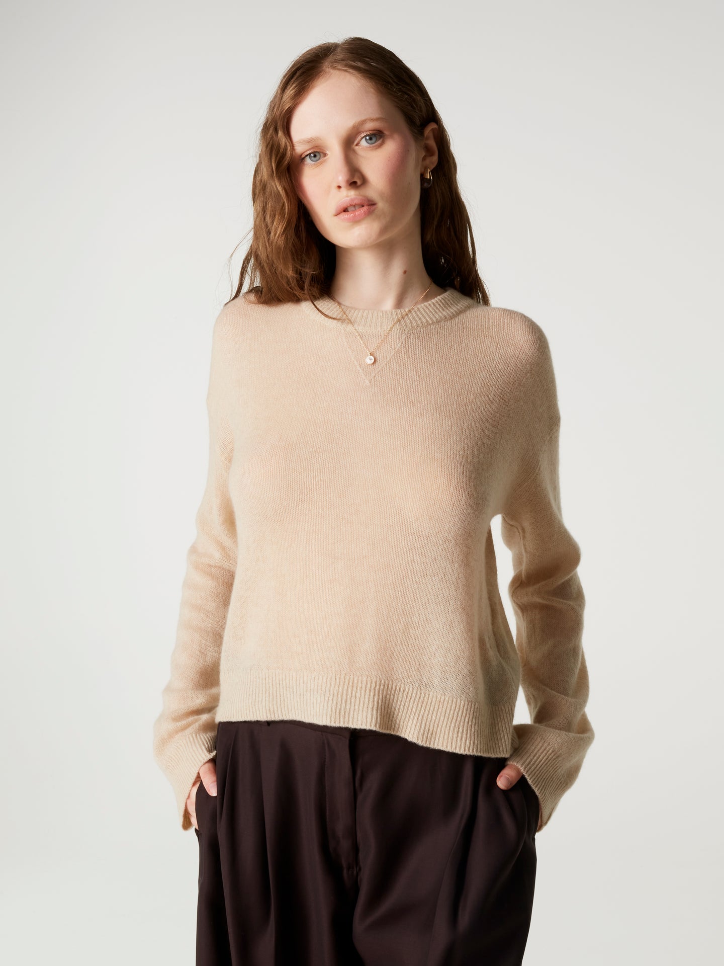 pull alma - Cachemire léger - oat