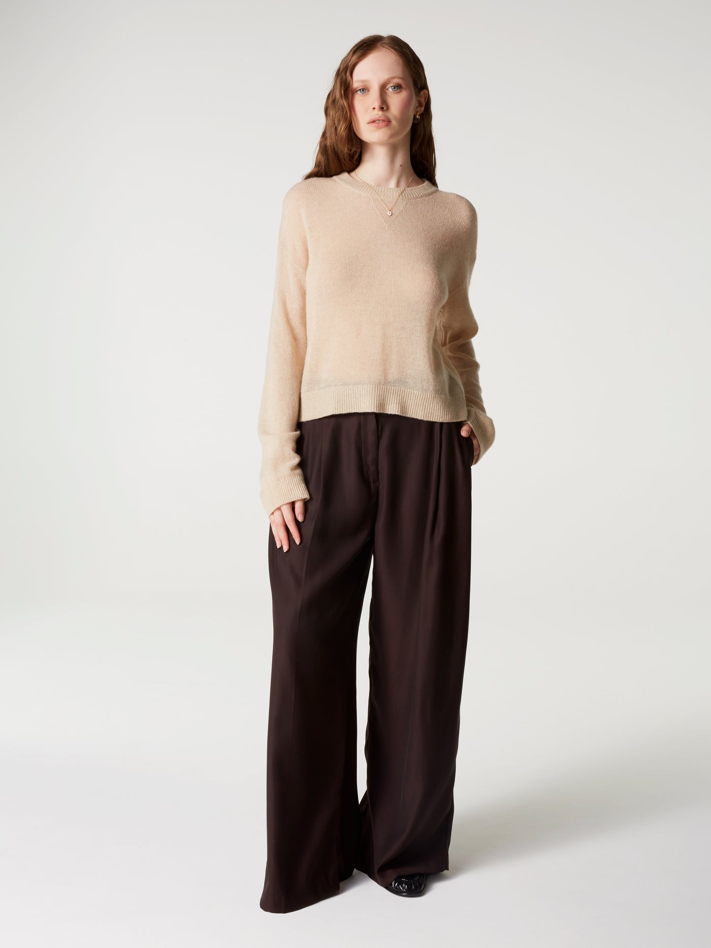 pull alma - Cachemire léger - oat