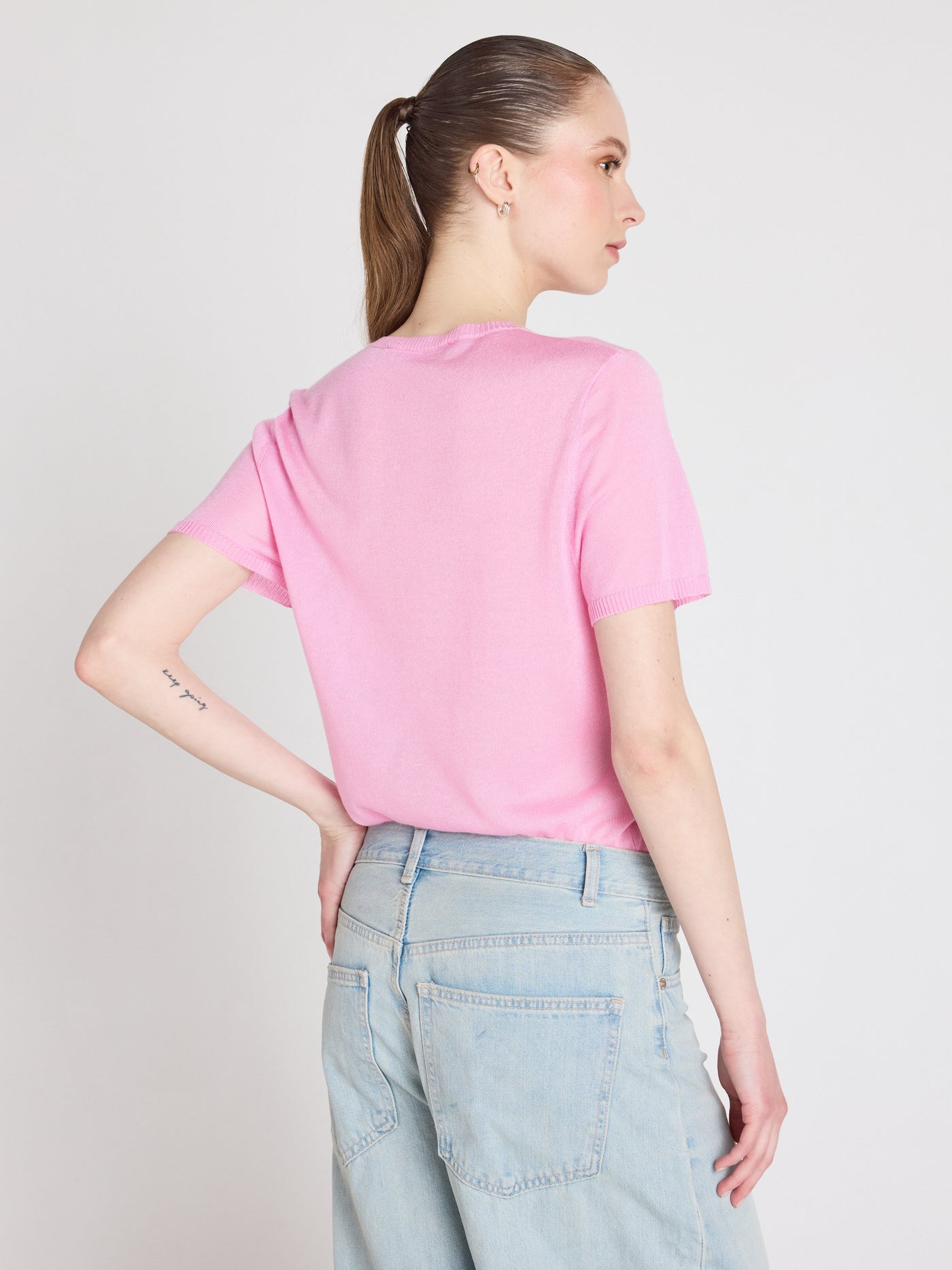 maria - Pull coton cachemire - dragon fruit