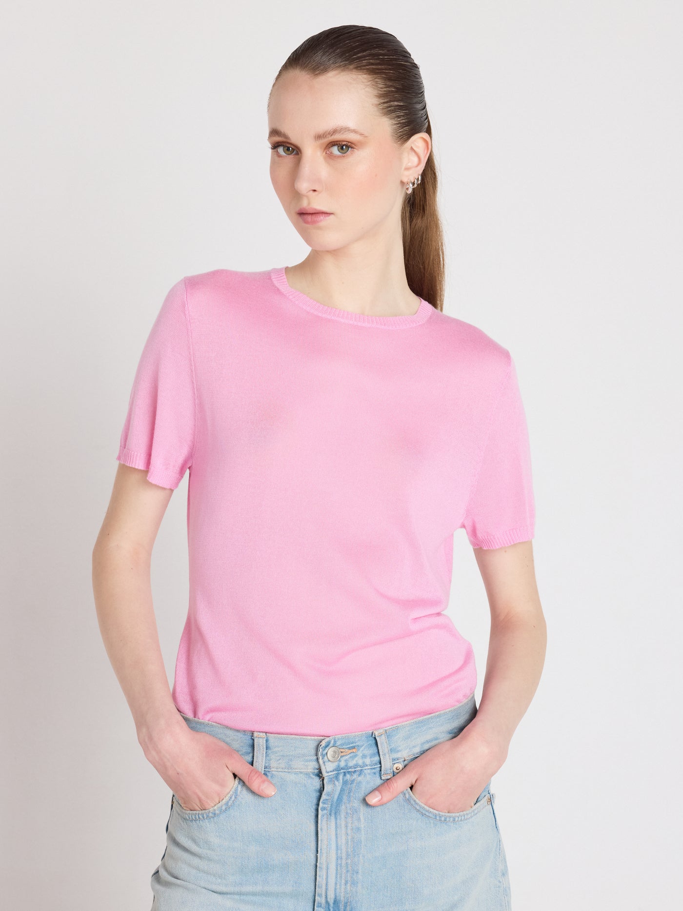 maria - Pull coton cachemire - dragon fruit