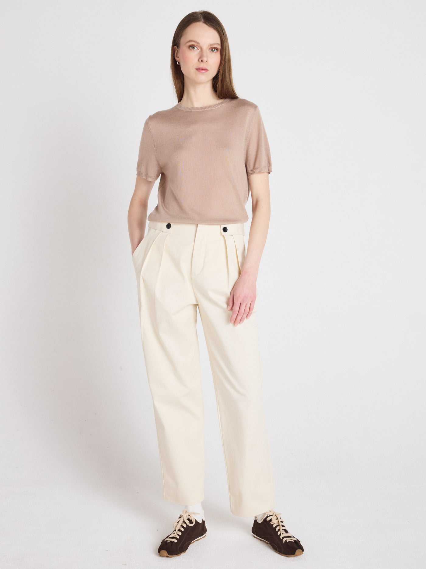 maria - Pull coton cachemire - earth