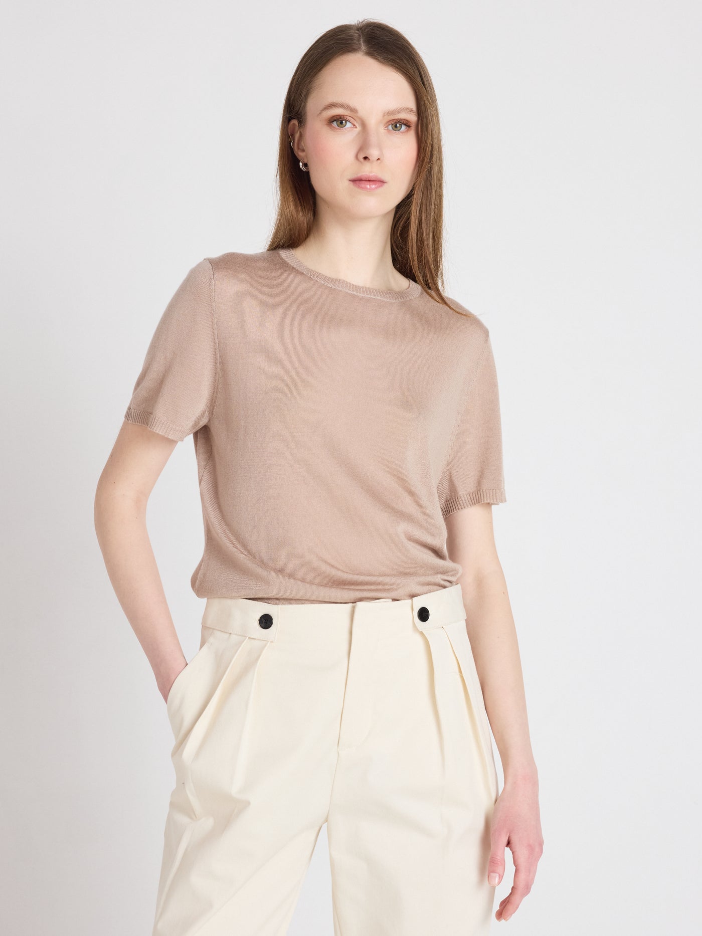 maria - Pull coton cachemire - earth