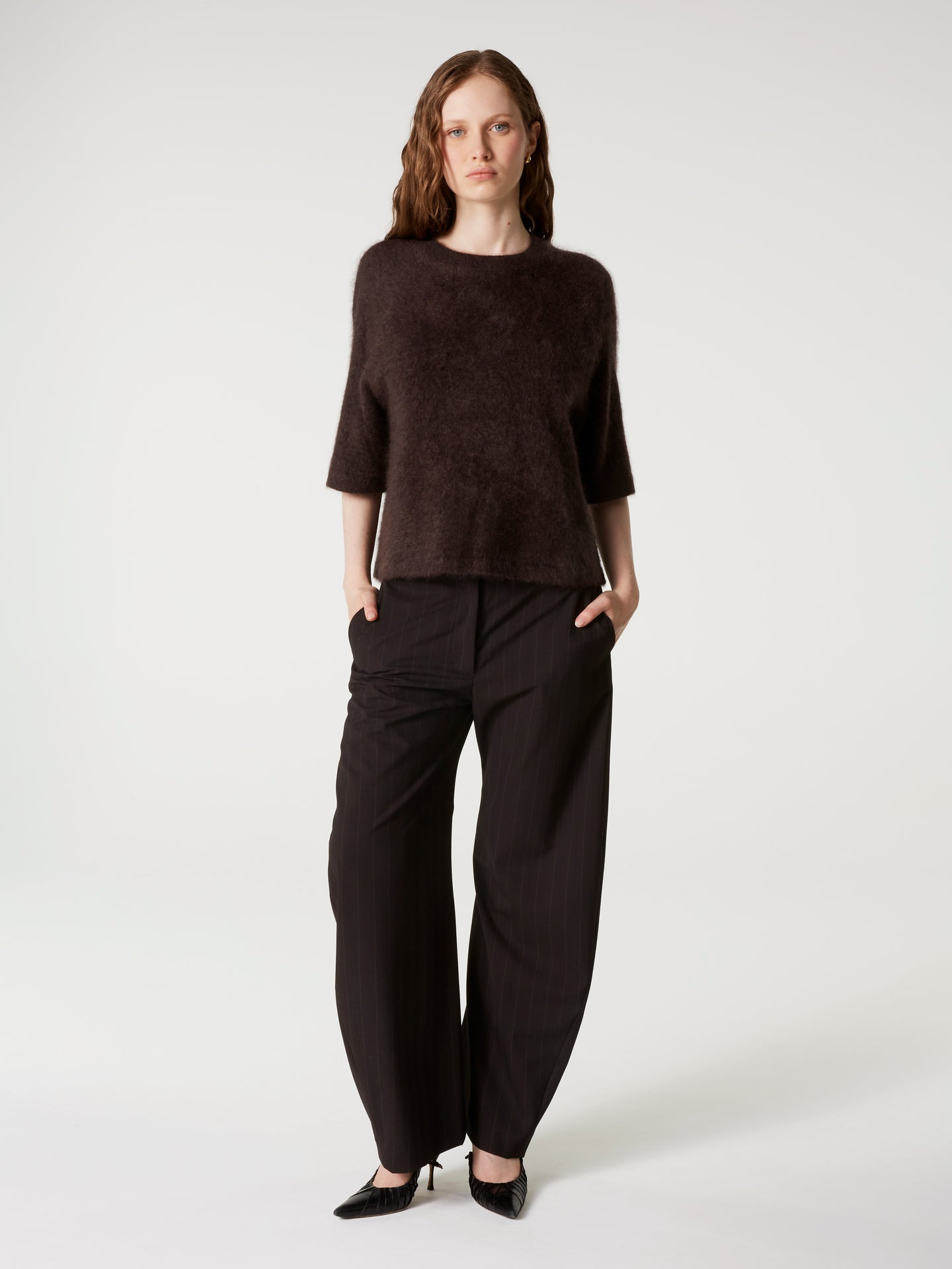 pull jenna - Cachemire brossé - brownie