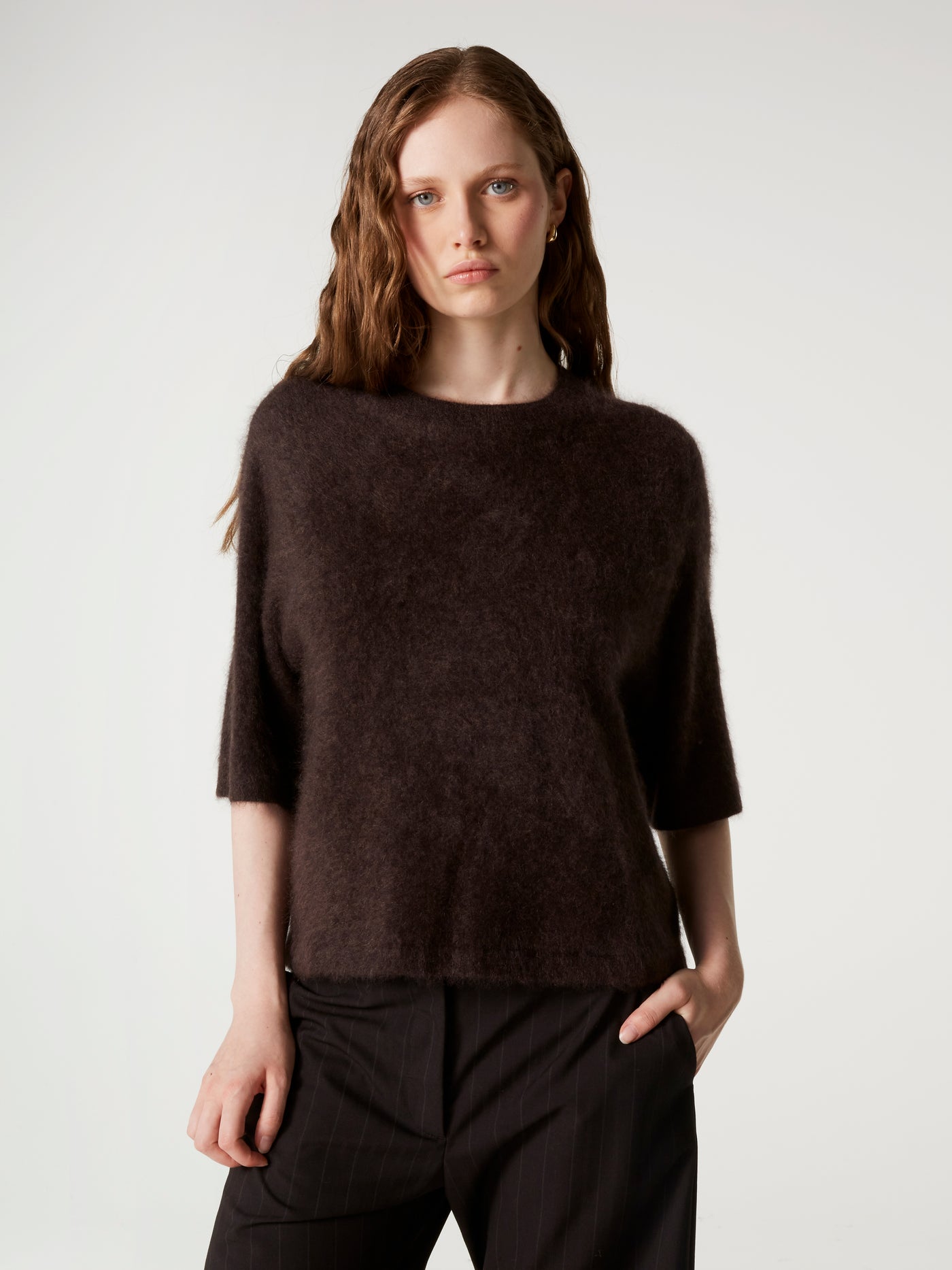 pull jenna - Cachemire brossé - brownie