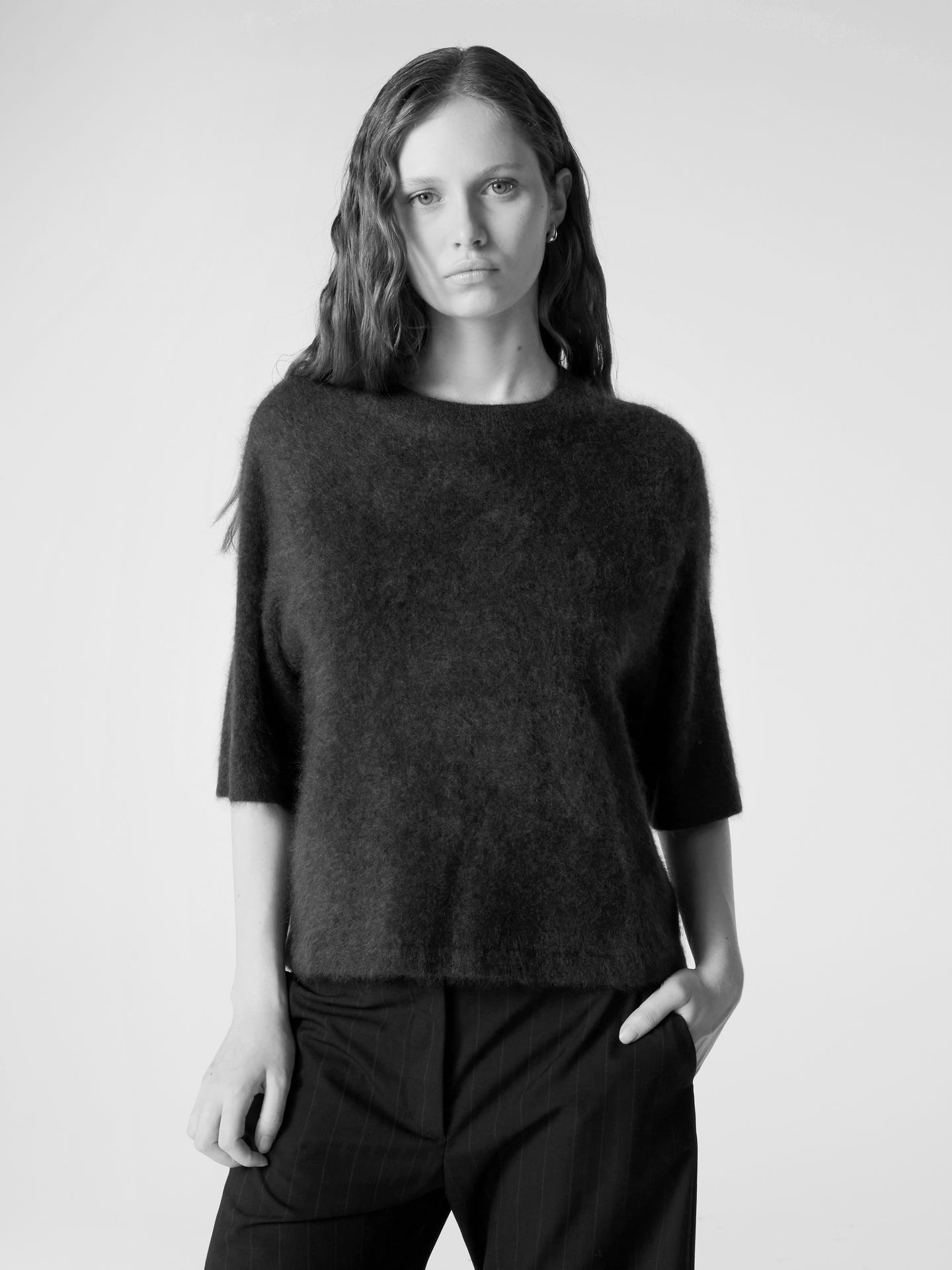 Pullover Jenna - Gebürsteter Kaschmir - dark heather grey
