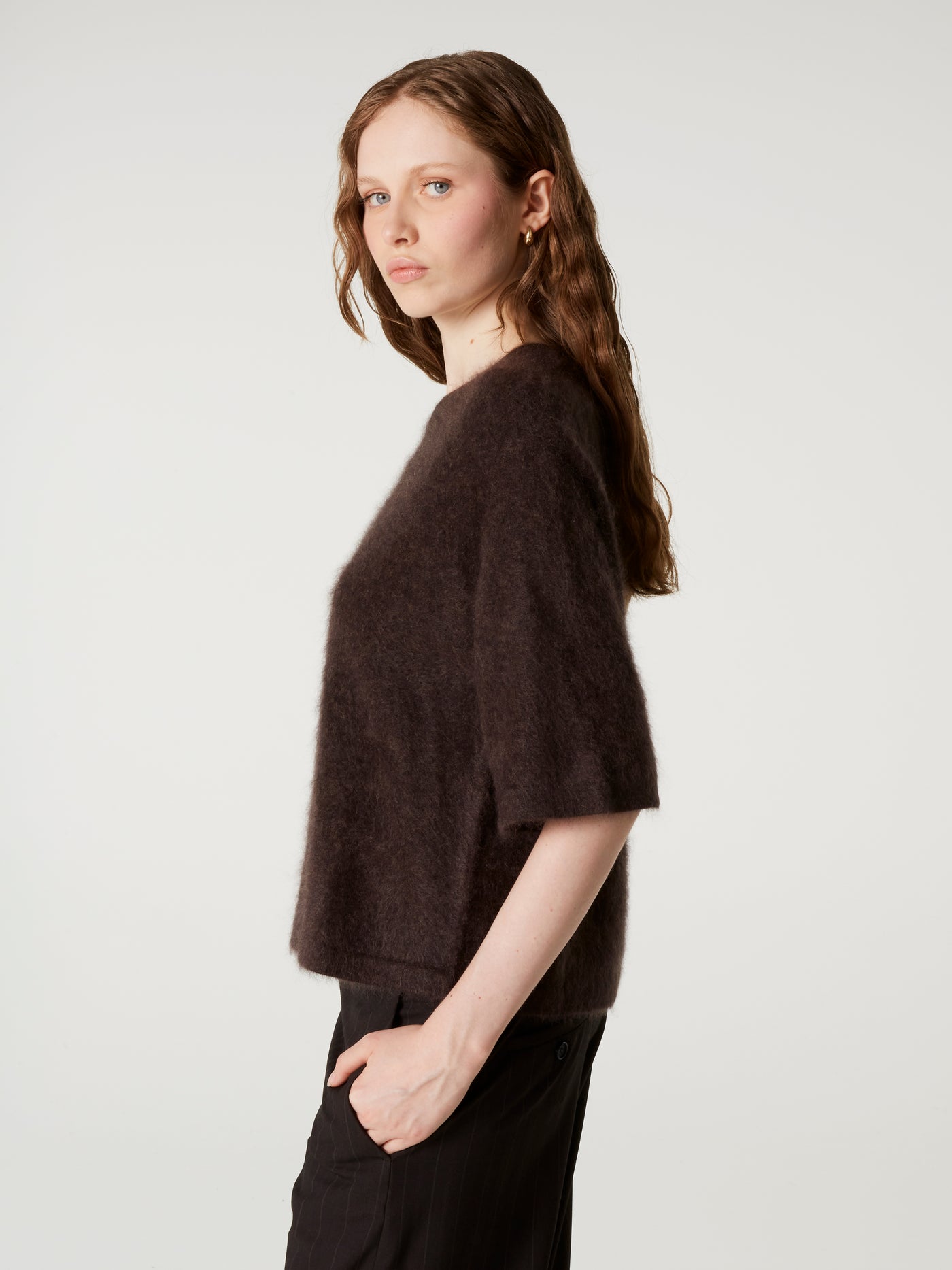 pull jenna - Cachemire brossé - brownie