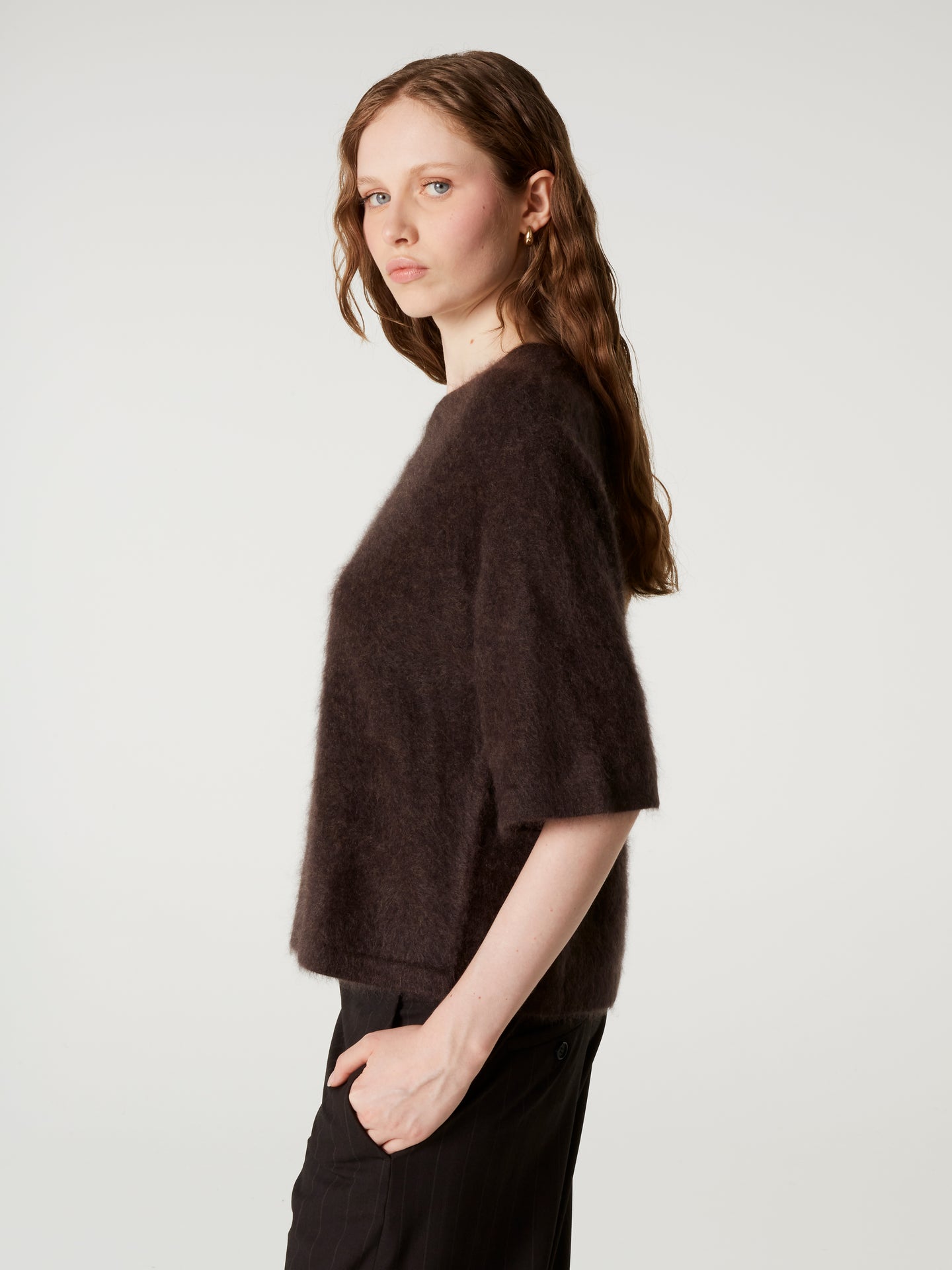 pull jenna - Cachemire brossé - brownie